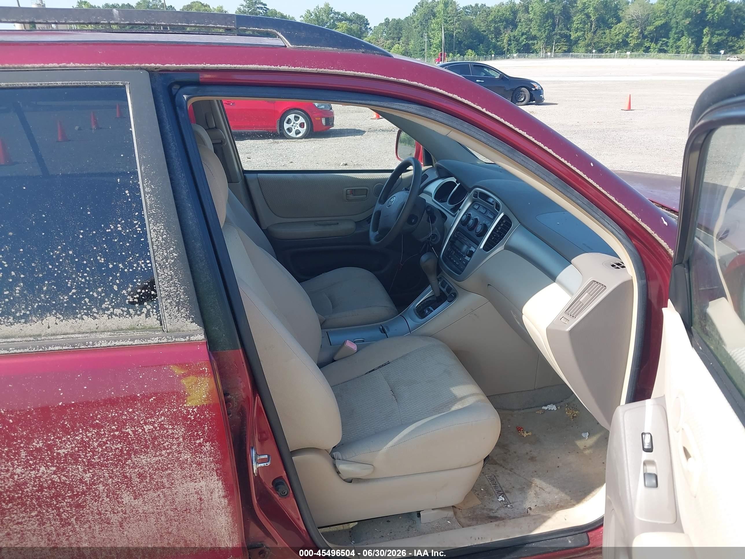 2004 Toyota Highlander V6 Maroon vin: JTEGP21A640029968