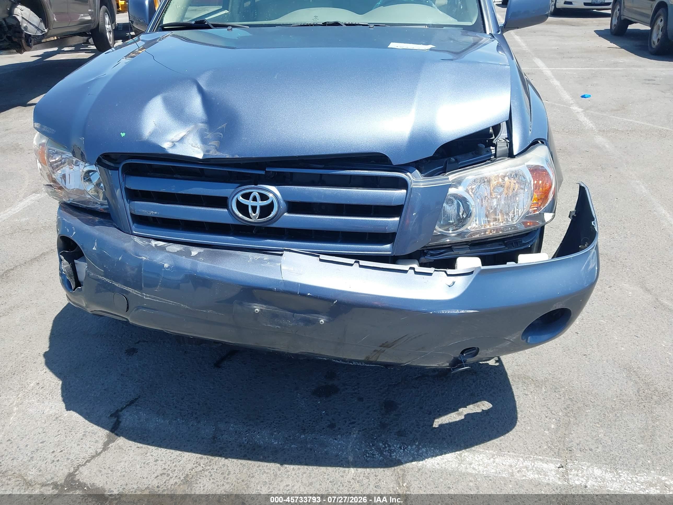 2005 Toyota Highlander V6 Blue vin: JTEGP21A650052703