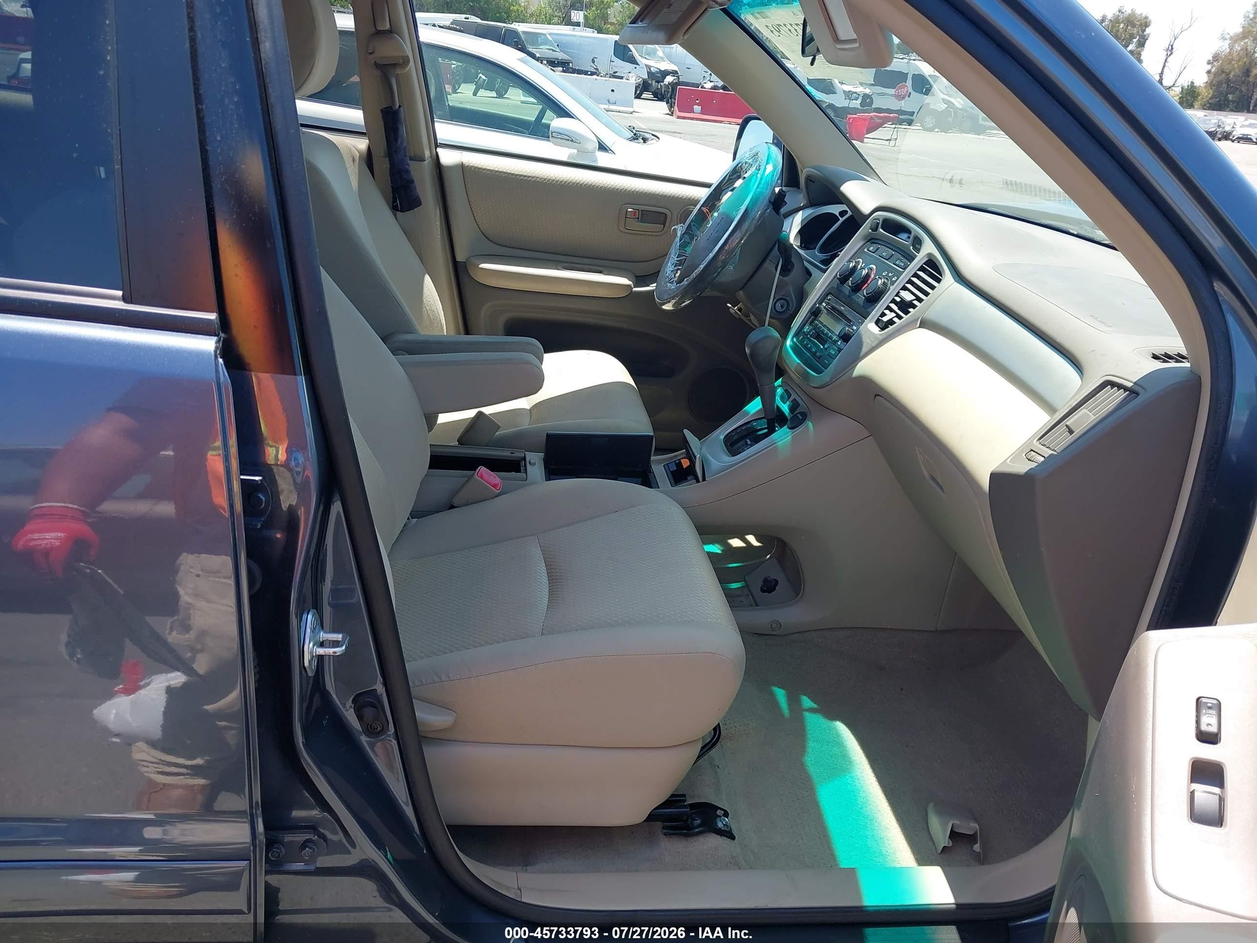 2005 Toyota Highlander V6 Blue vin: JTEGP21A650052703