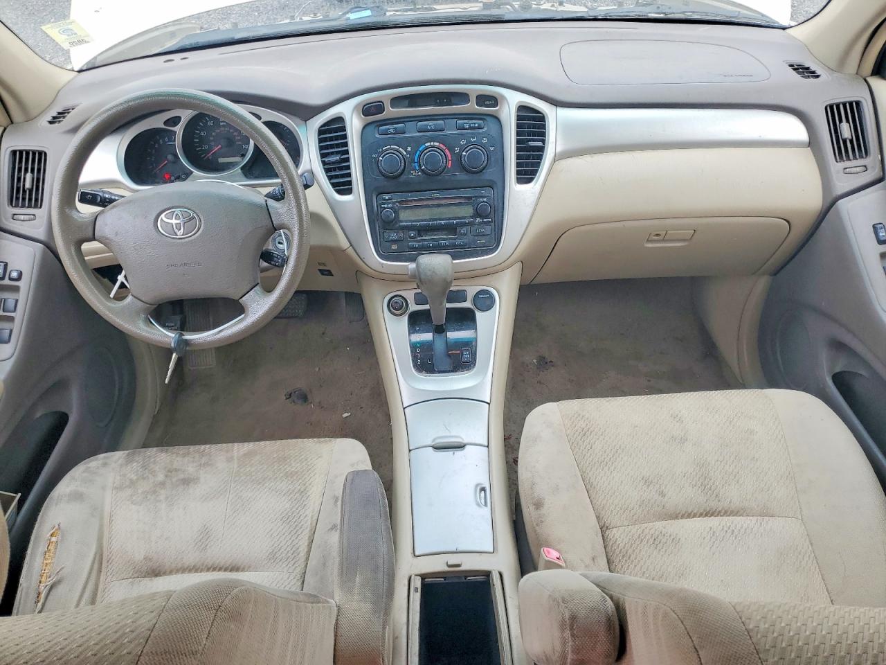 2005 Toyota Highlander Beige vin: JTEGP21A650065080