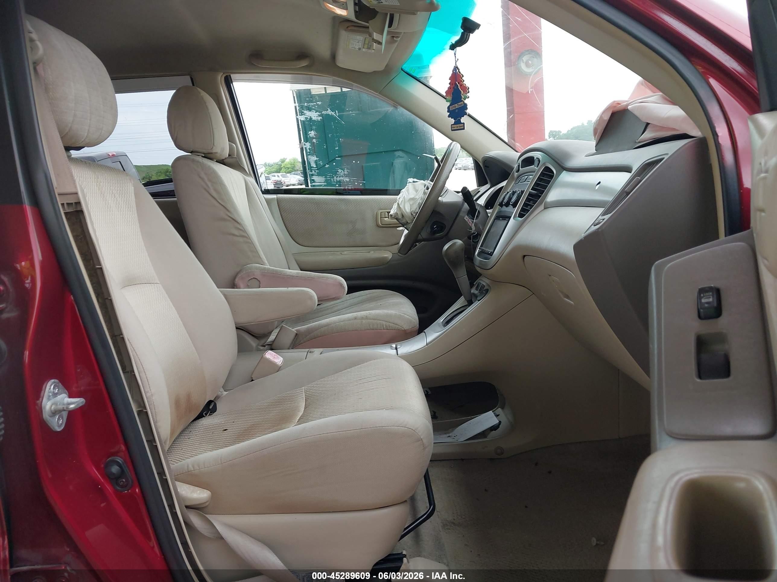 2005 Toyota Highlander V6 Red vin: JTEGP21A650089072