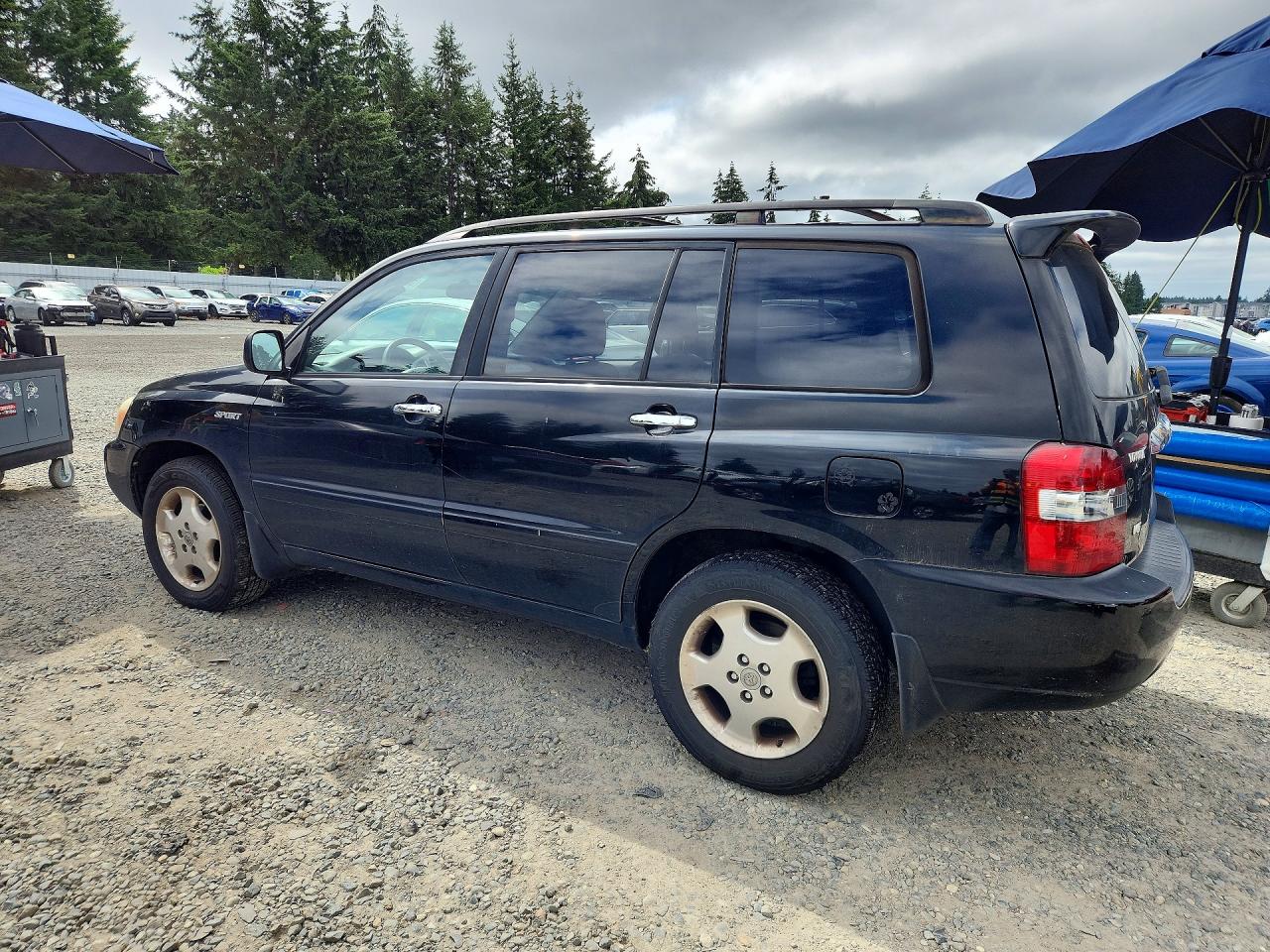 2007 Toyota Highlander Sport Black vin: JTEGP21A670136569
