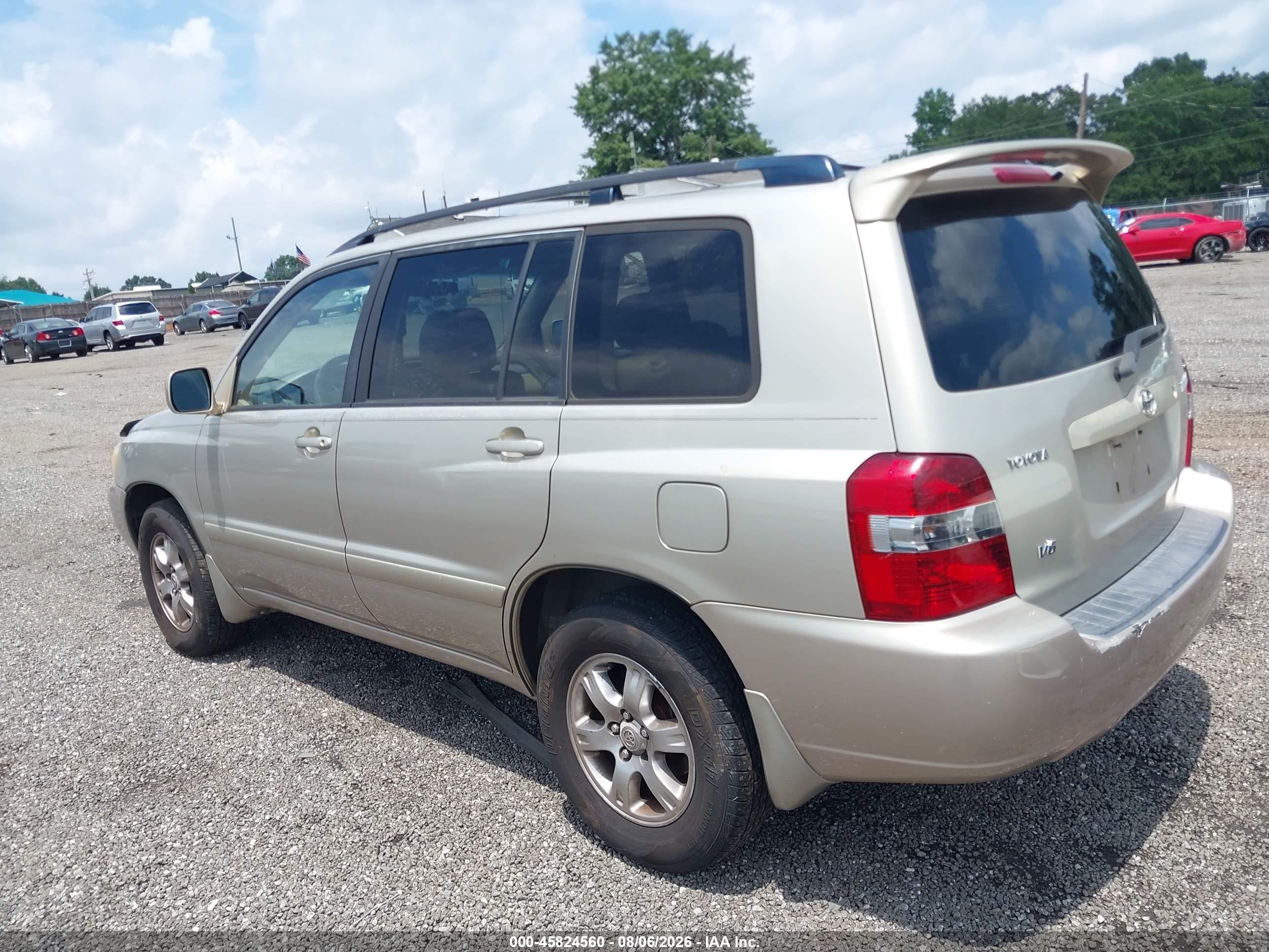 2007 Toyota Highlander V6 (2 Rows) (a5) Gold vin: JTEGP21A670143103