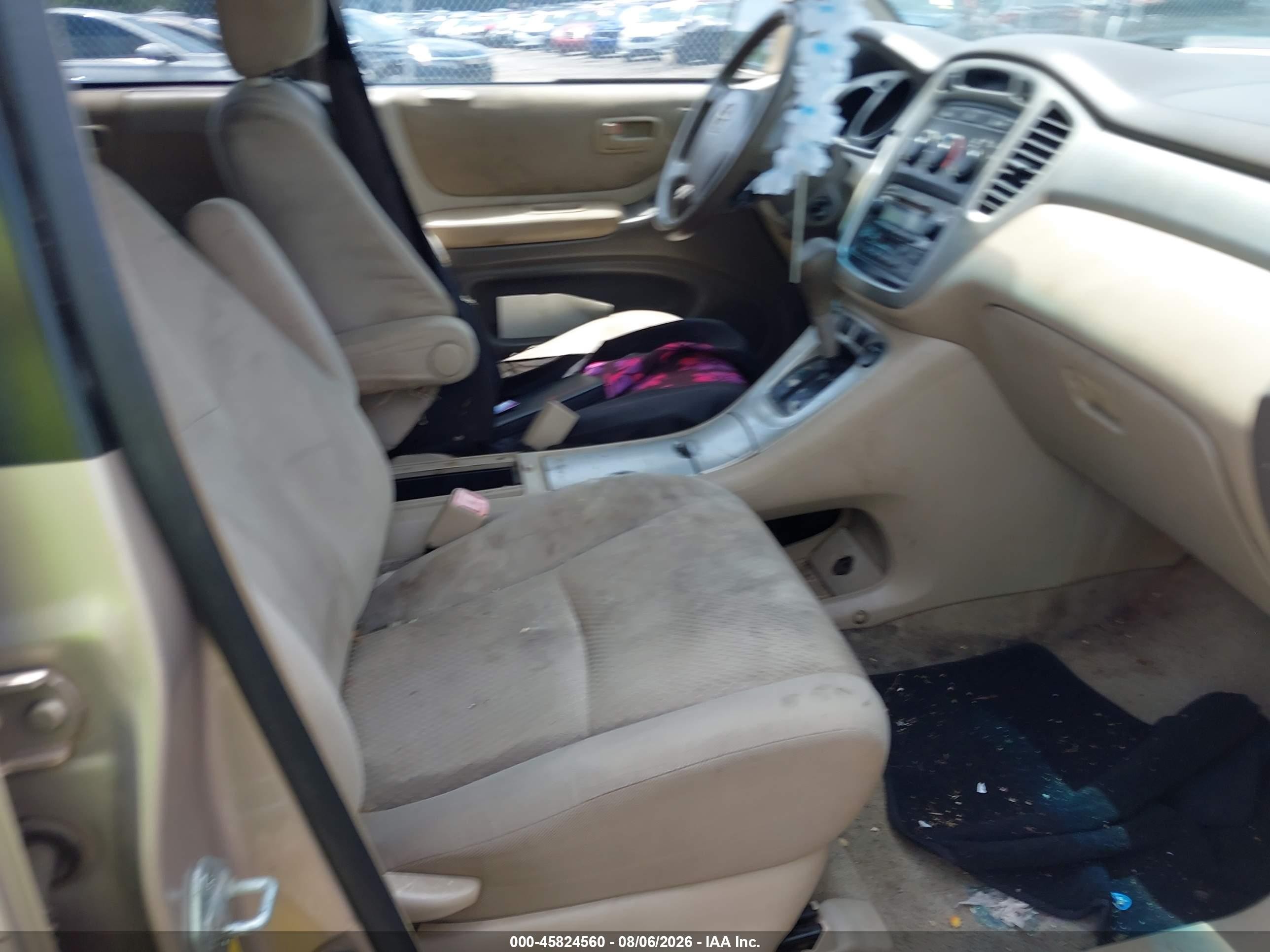 2007 Toyota Highlander V6 (2 Rows) (a5) Gold vin: JTEGP21A670143103