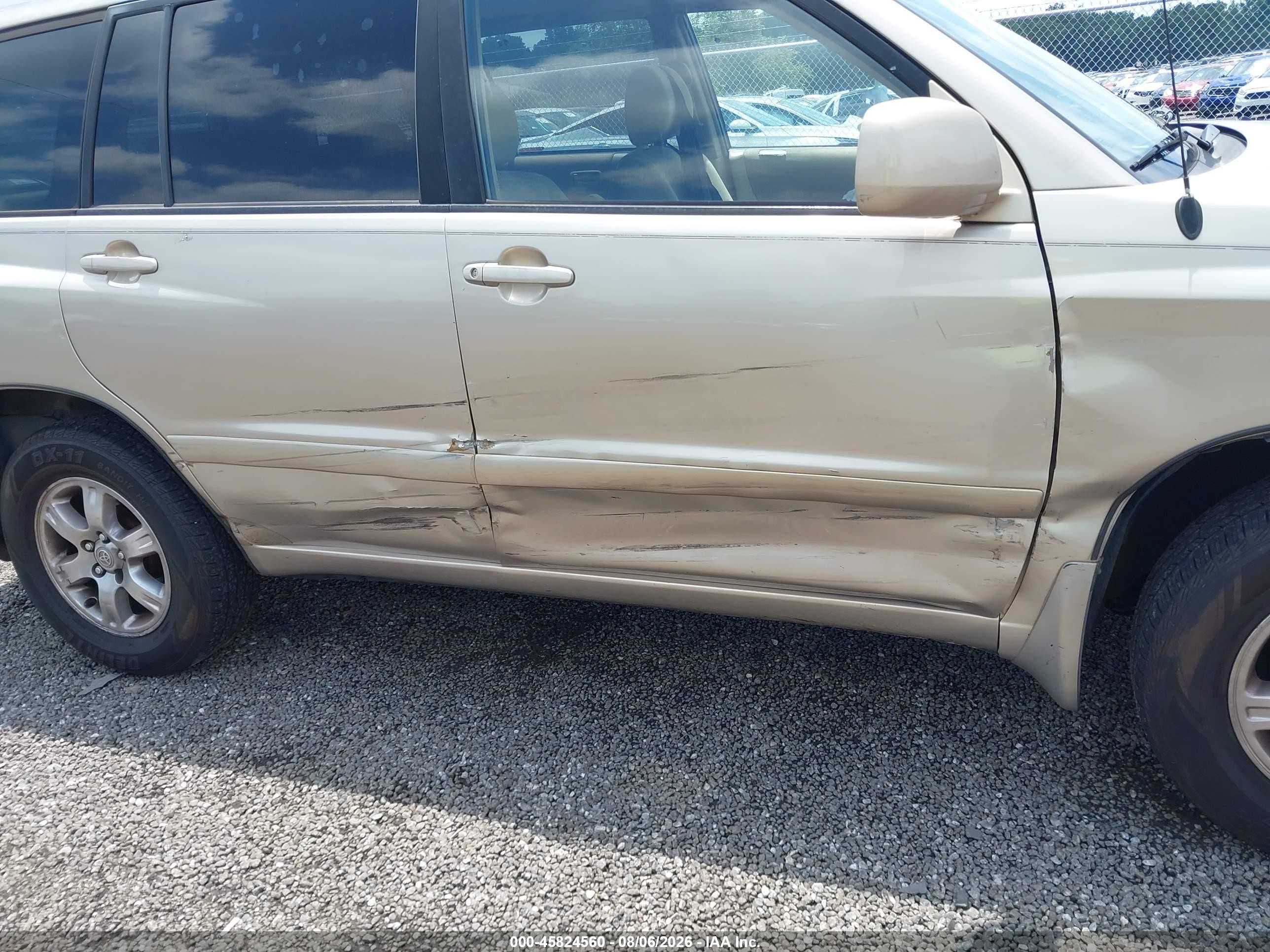 2007 Toyota Highlander V6 (2 Rows) (a5) Gold vin: JTEGP21A670143103