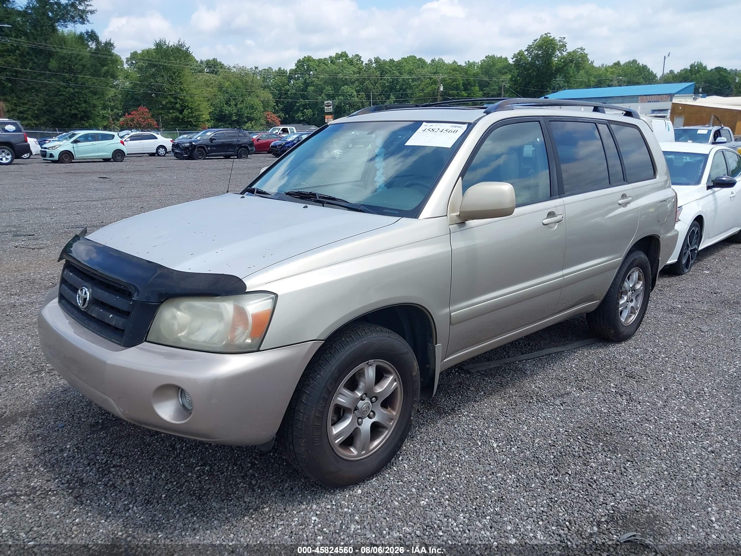 2007 Toyota Highlander V6 (2 Rows) (a5) Gold vin: JTEGP21A670143103