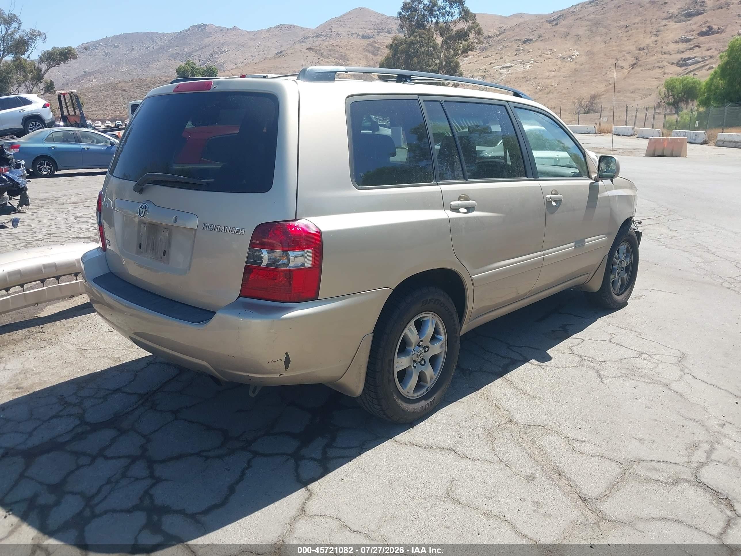 2005 Toyota Highlander V6 Silver vin: JTEGP21A750064844