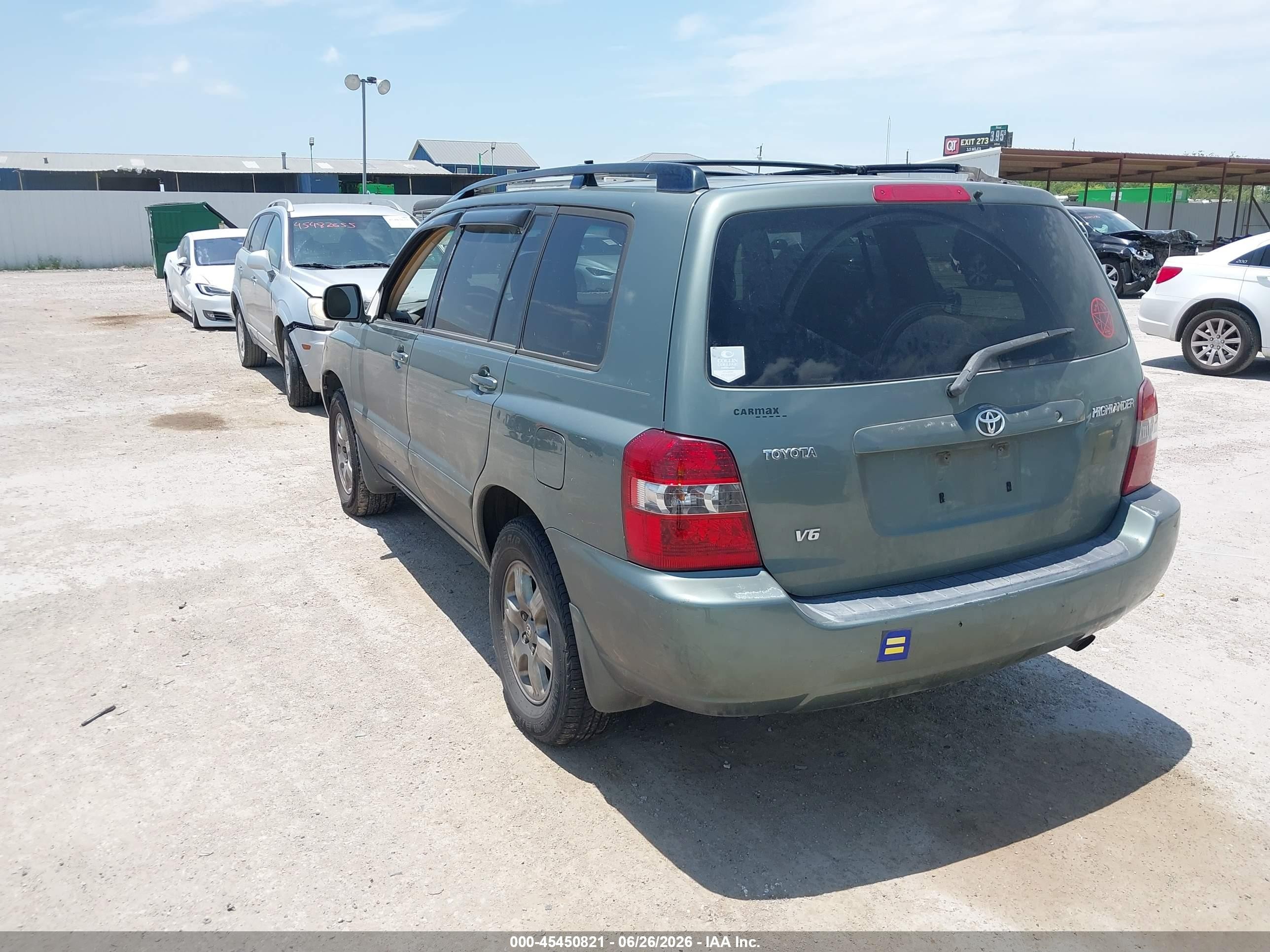 2005 Toyota Highlander V6 Green vin: JTEGP21A750072572