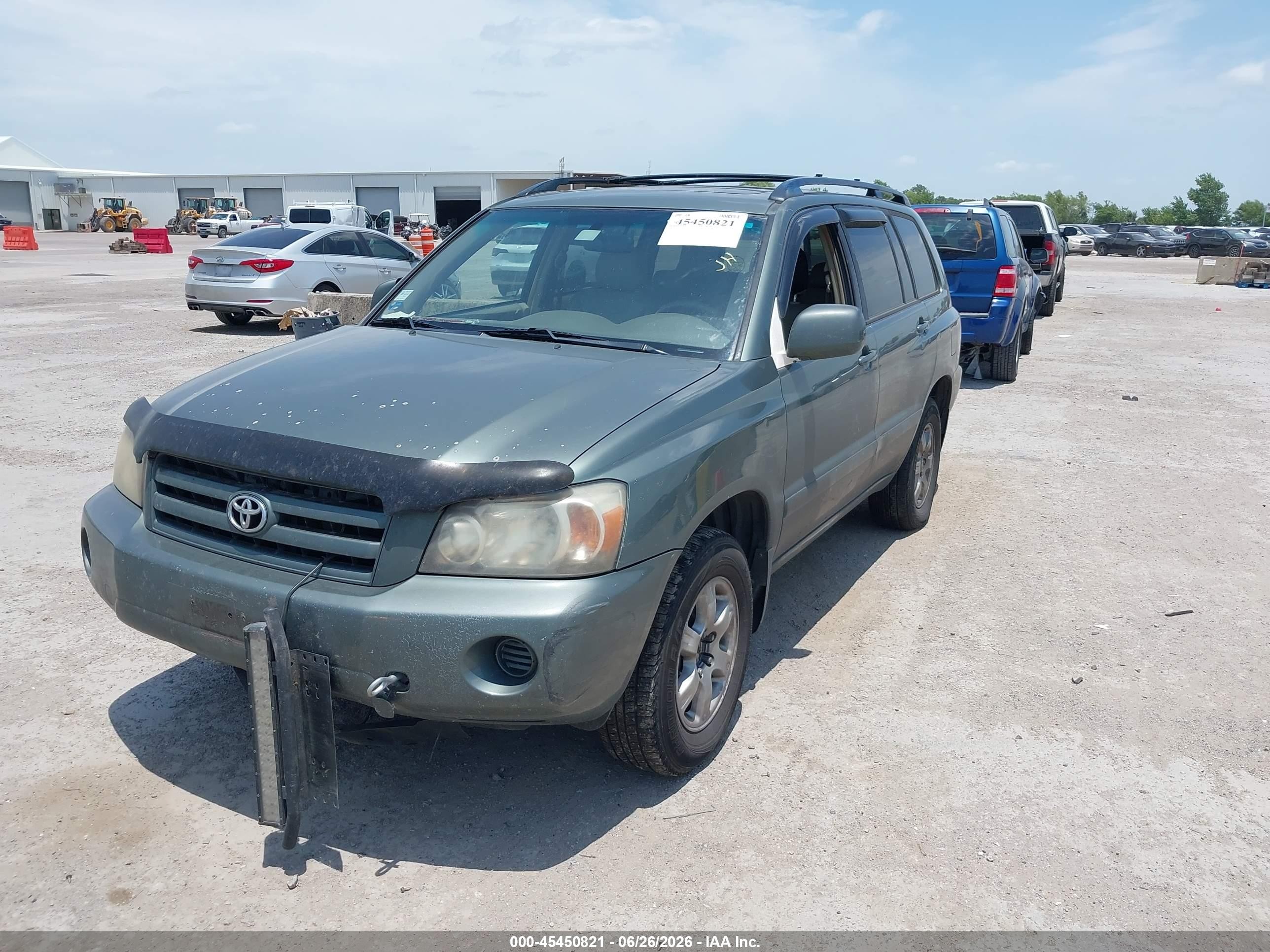 2005 Toyota Highlander V6 Green vin: JTEGP21A750072572