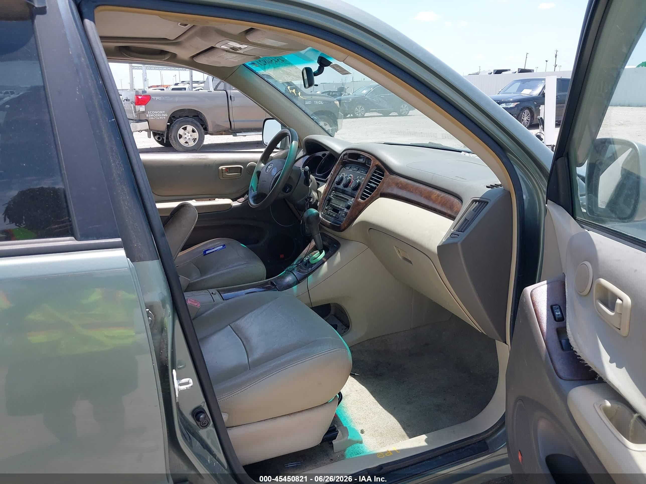 2005 Toyota Highlander V6 Green vin: JTEGP21A750072572