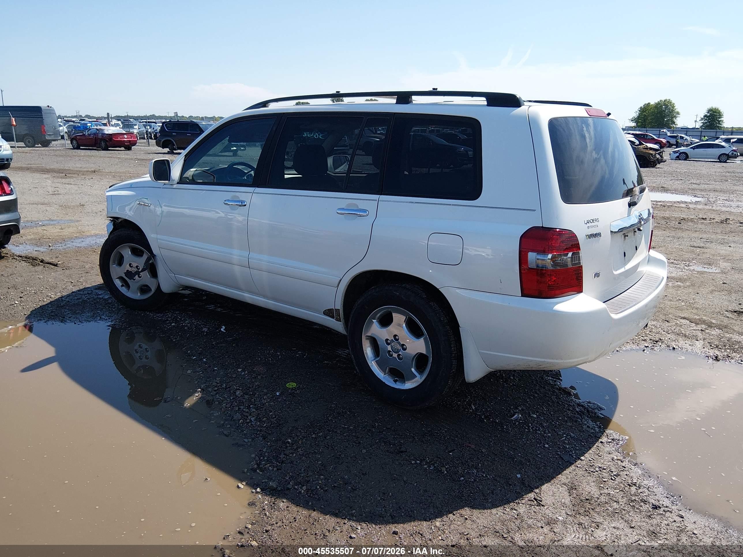 2006 Toyota Highlander Sport V6 White vin: JTEGP21A760114207