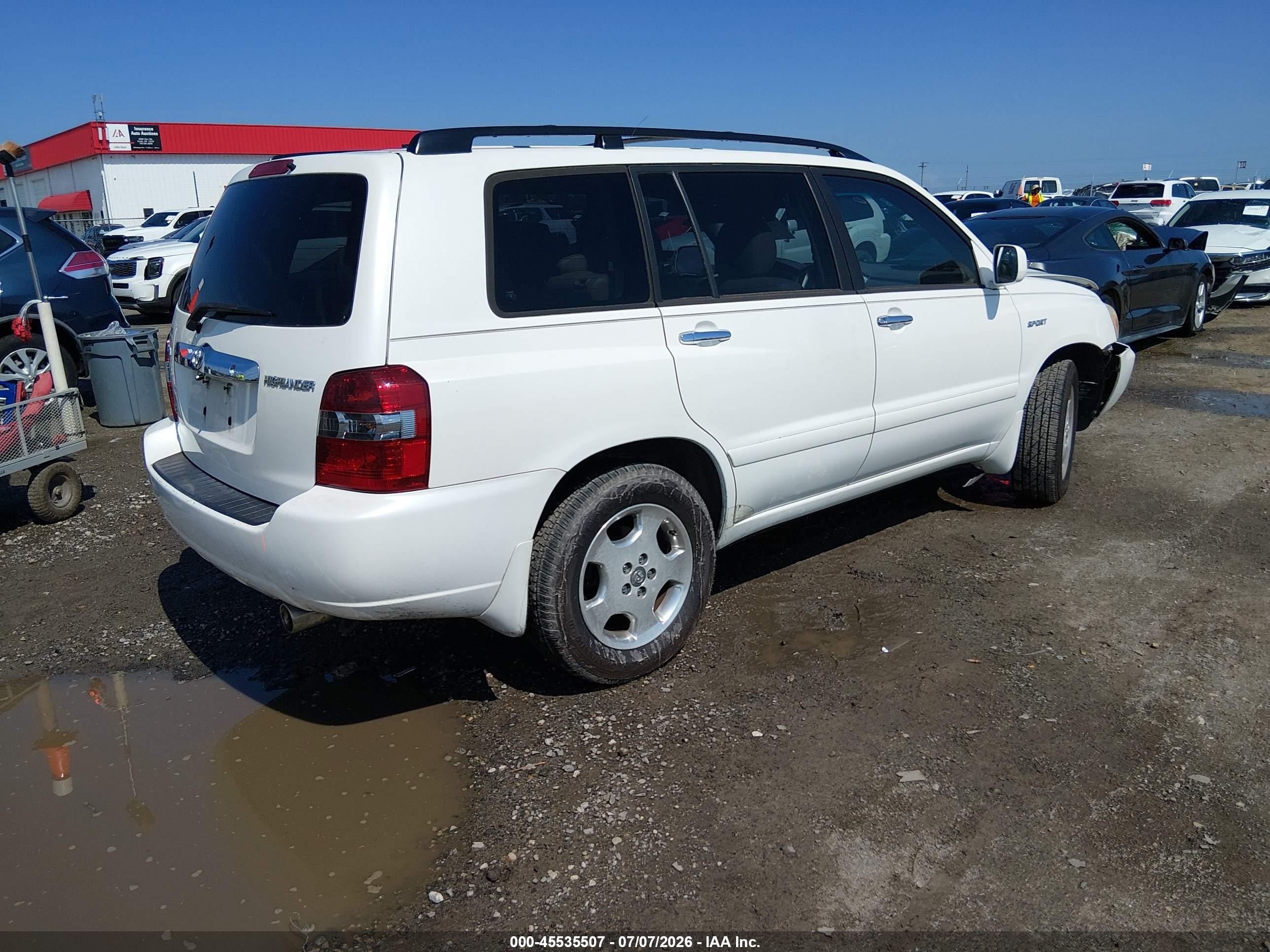 2006 Toyota Highlander Sport V6 White vin: JTEGP21A760114207