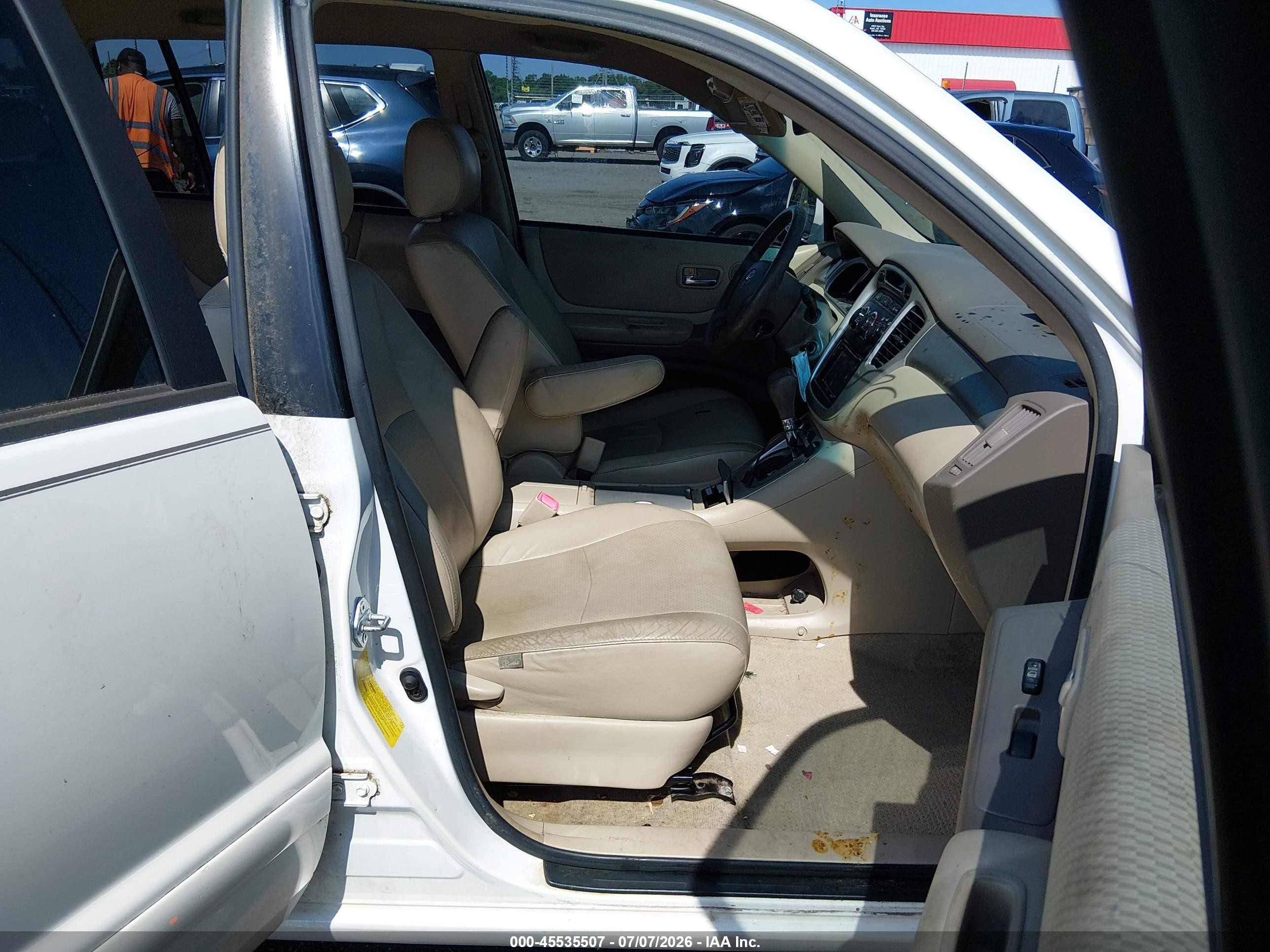 2006 Toyota Highlander Sport V6 White vin: JTEGP21A760114207