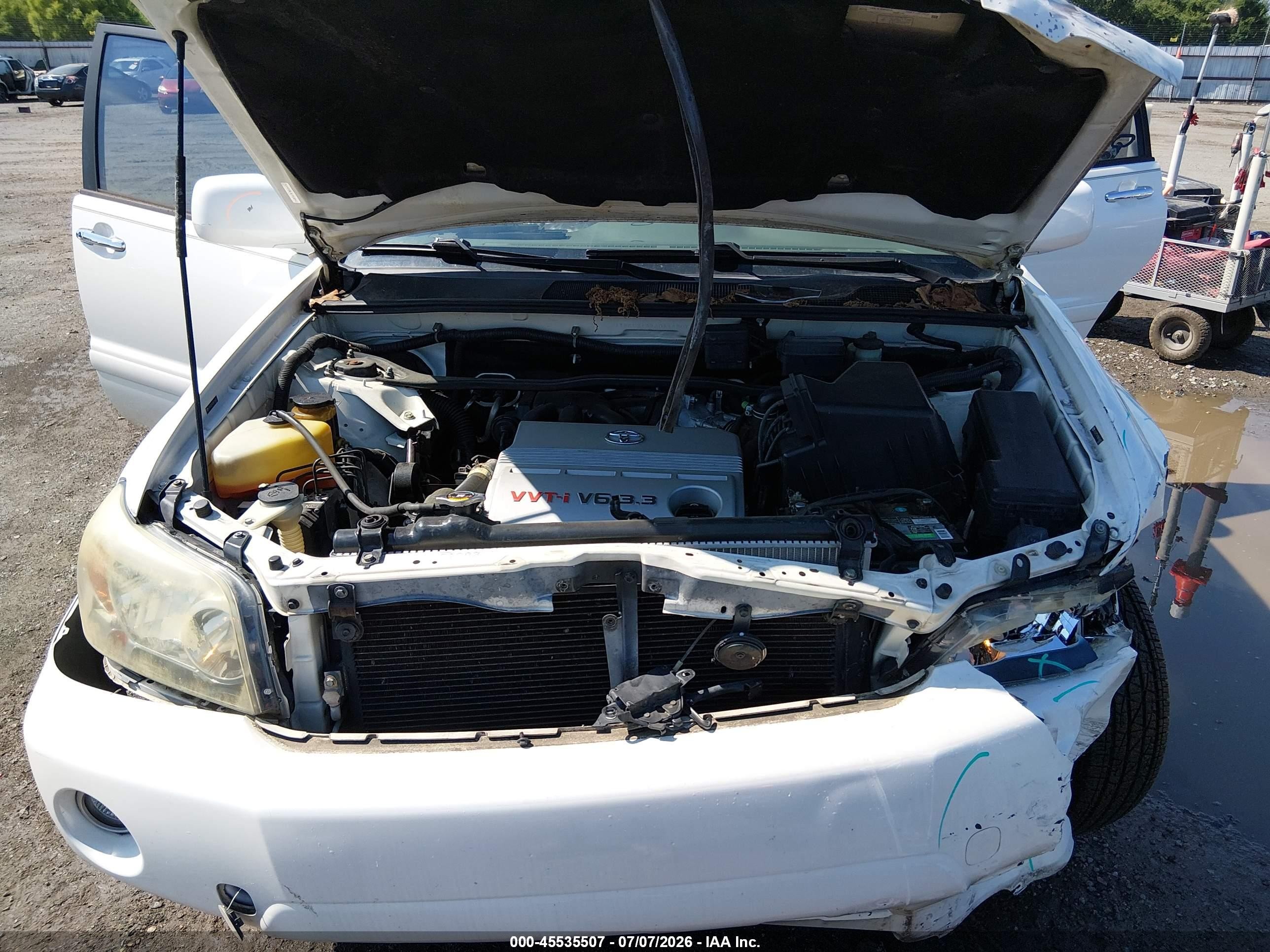 2006 Toyota Highlander Sport V6 White vin: JTEGP21A760114207