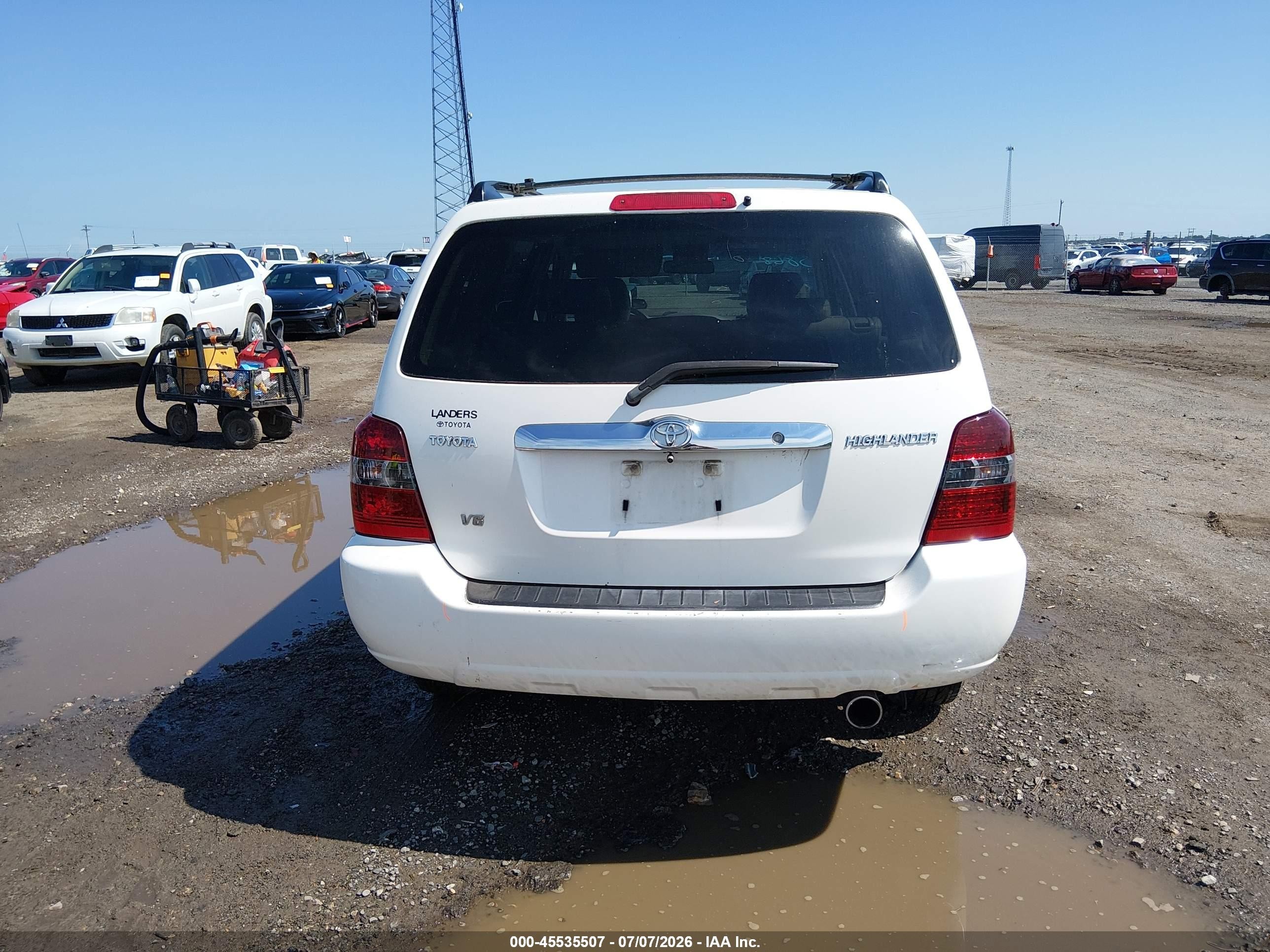 2006 Toyota Highlander Sport V6 White vin: JTEGP21A760114207
