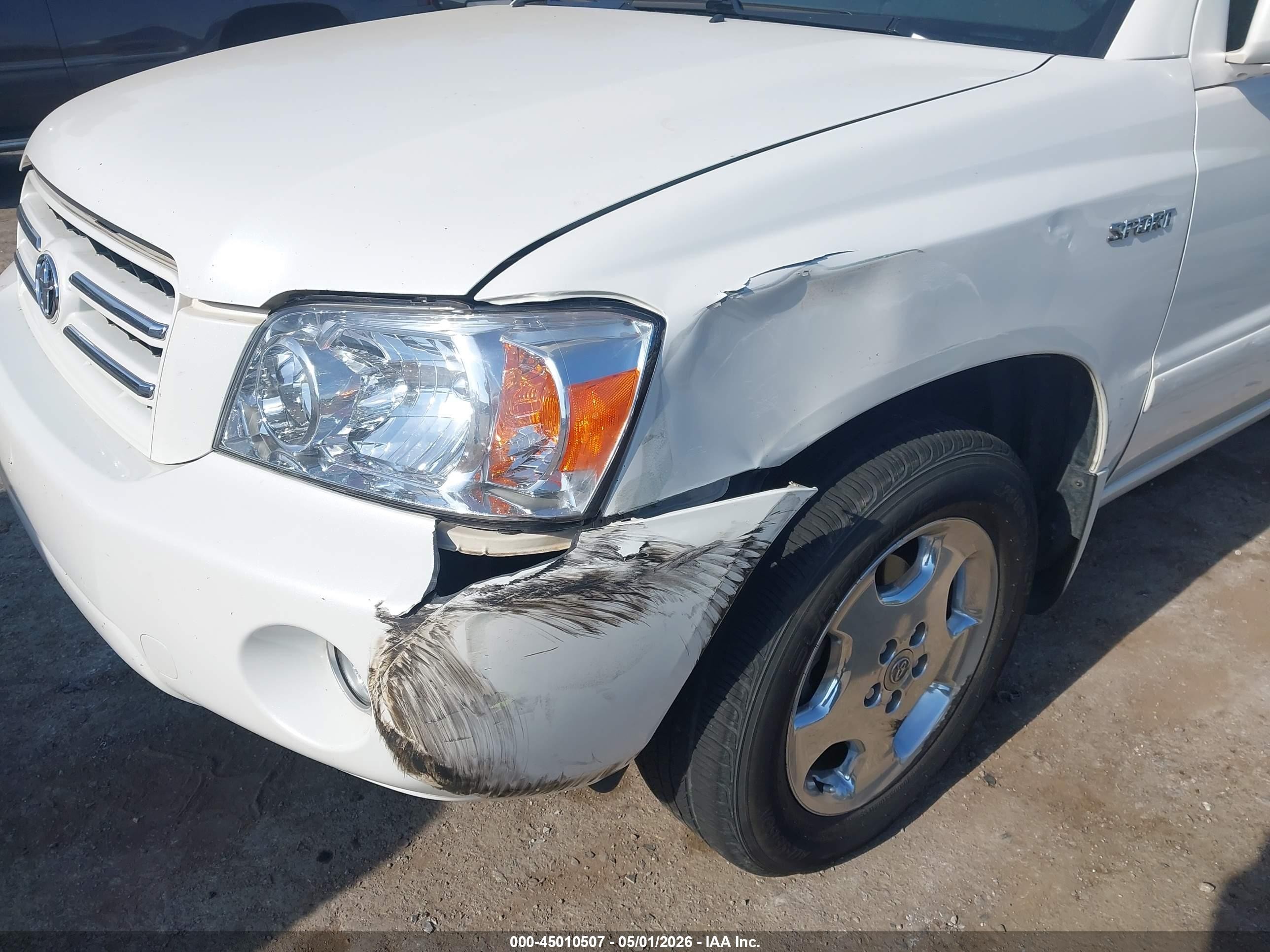 2006 Toyota Highlander Sport V6 Белый vin: JTEGP21A760121240