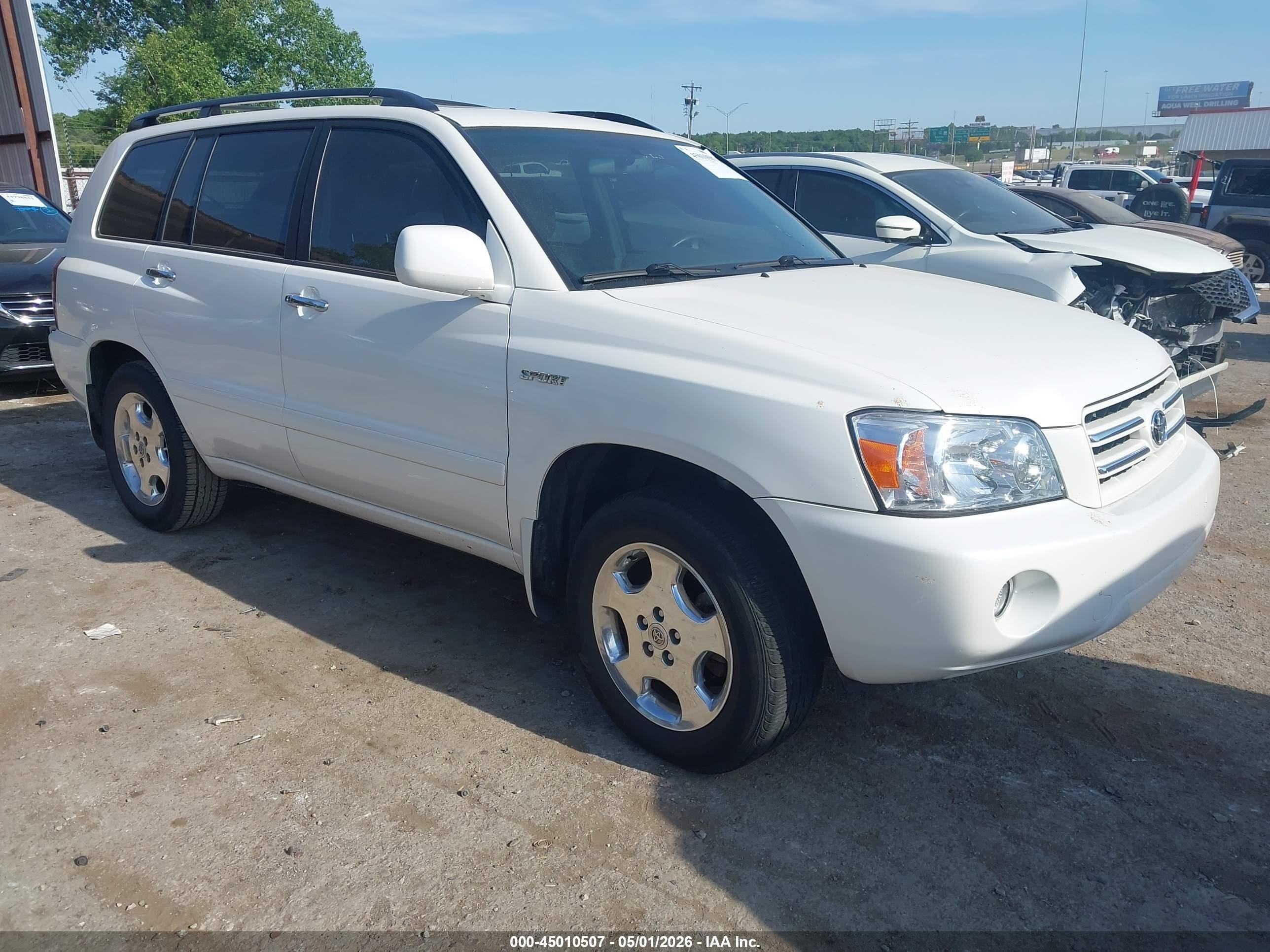 2006 Toyota Highlander Sport V6 White vin: JTEGP21A760121240