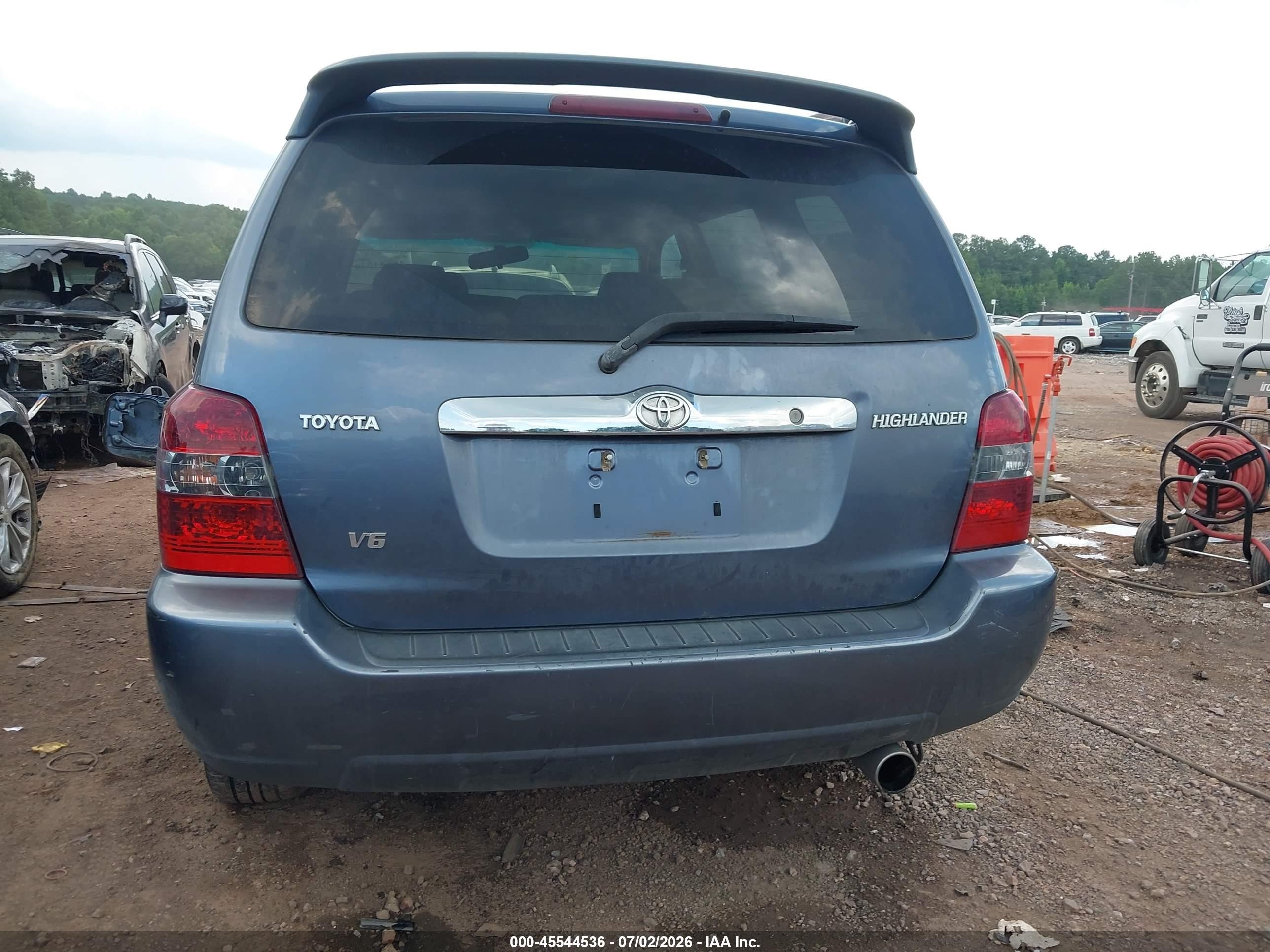 2007 Toyota Highlander Sport Blue vin: JTEGP21A770145295