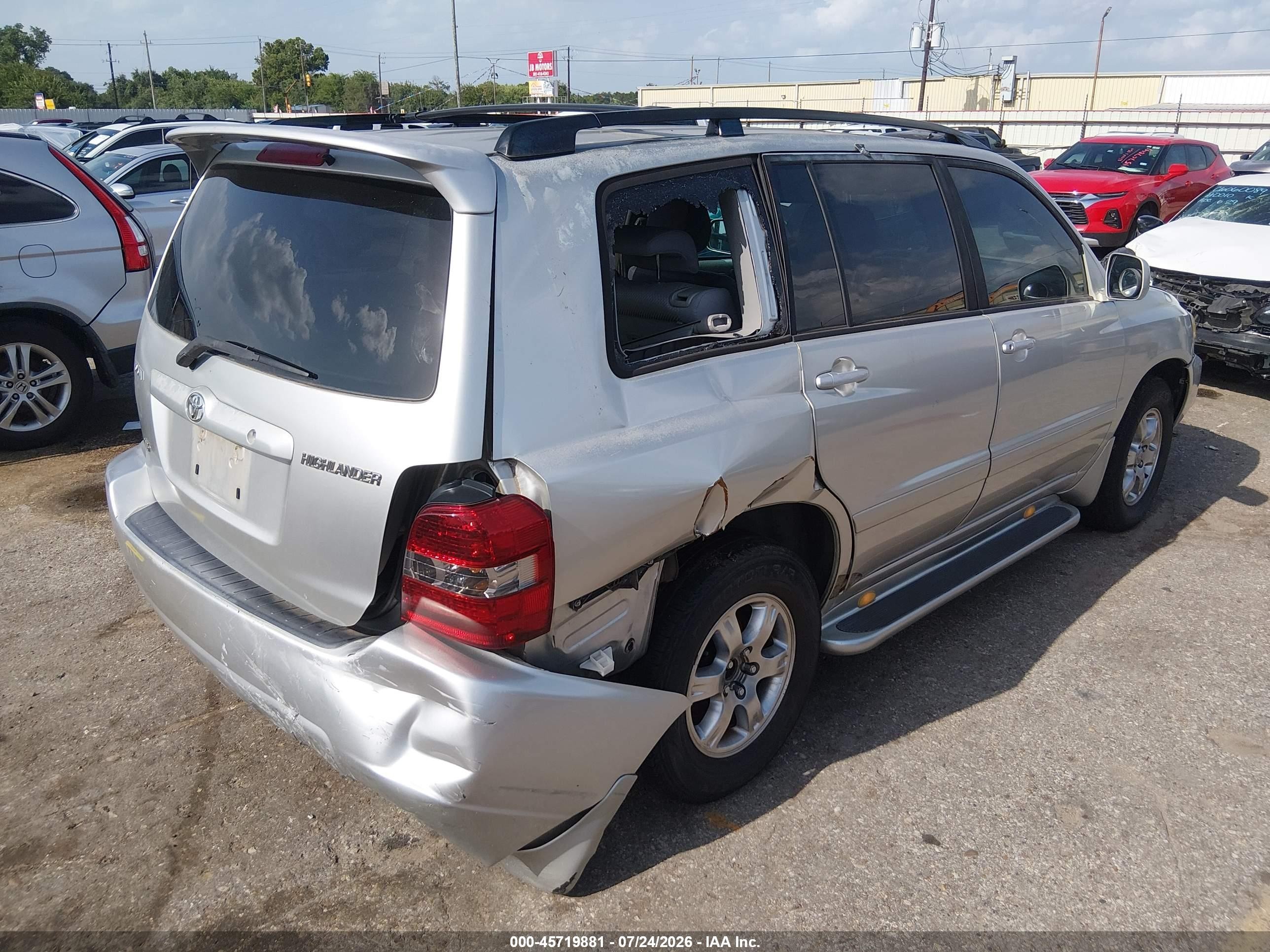 2005 Toyota Highlander V6 Silver vin: JTEGP21A850085489