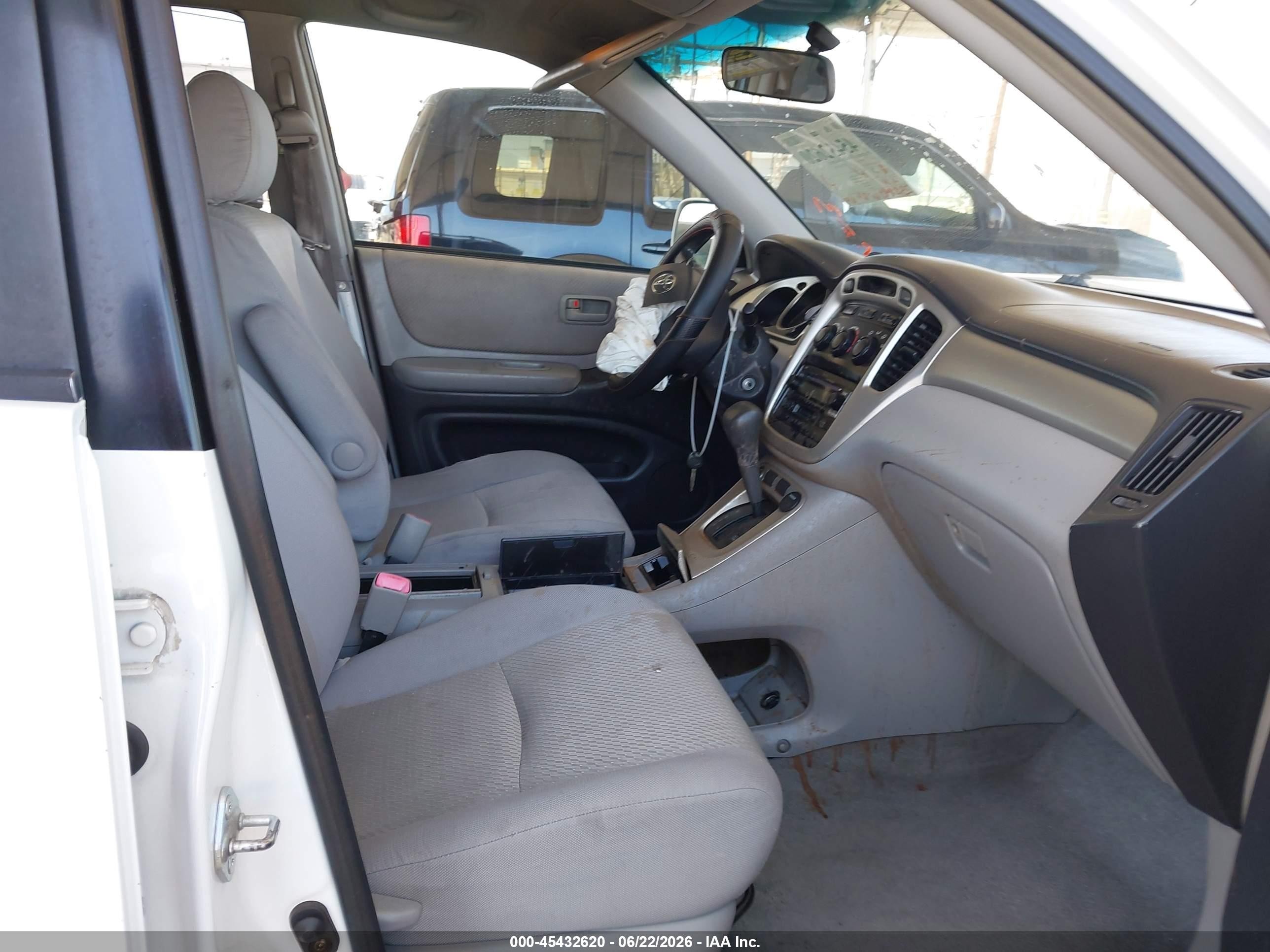 2006 Toyota Highlander V6 White vin: JTEGP21A860112739