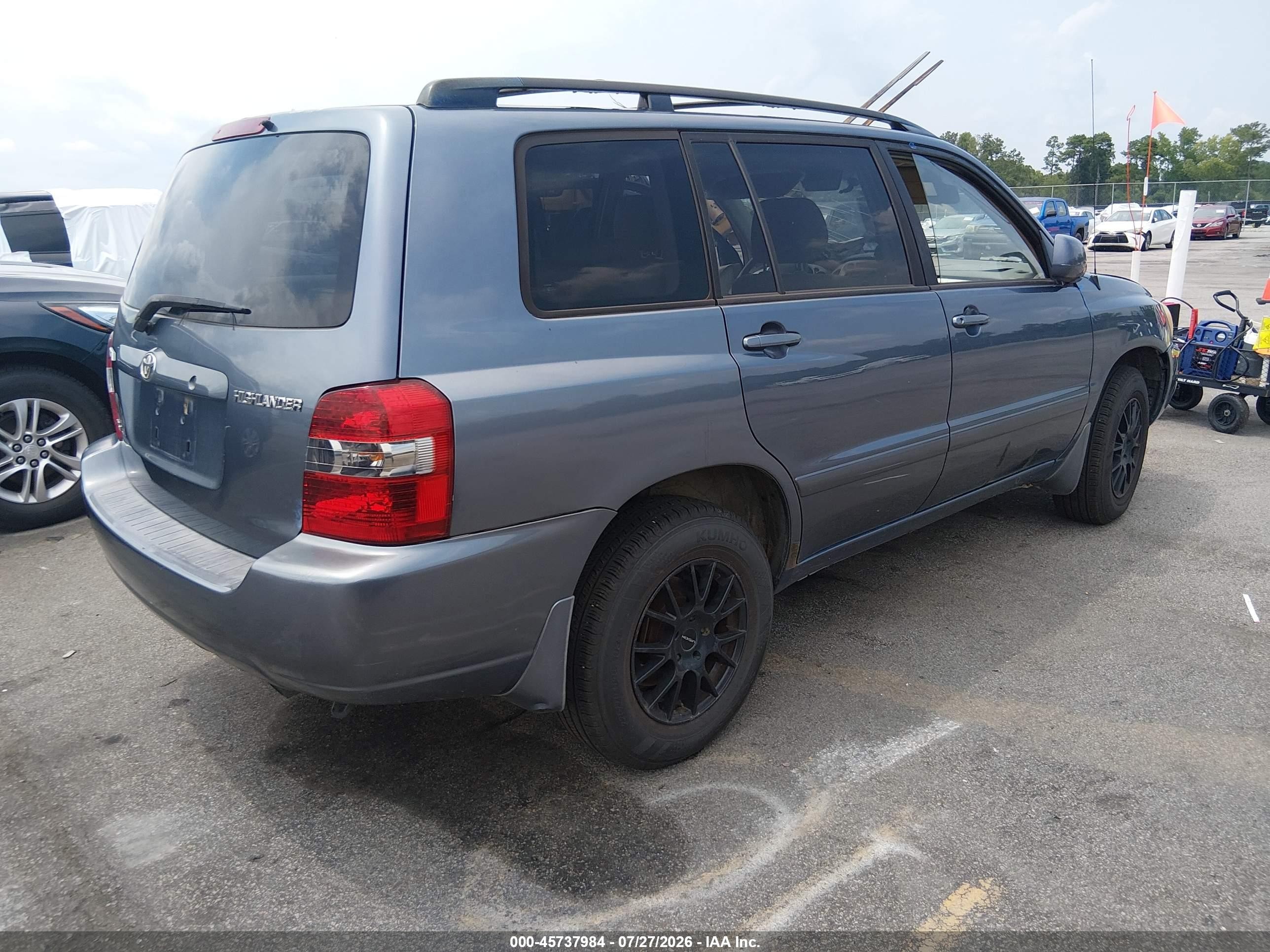 2006 Toyota Highlander V6 Blue vin: JTEGP21A860123613