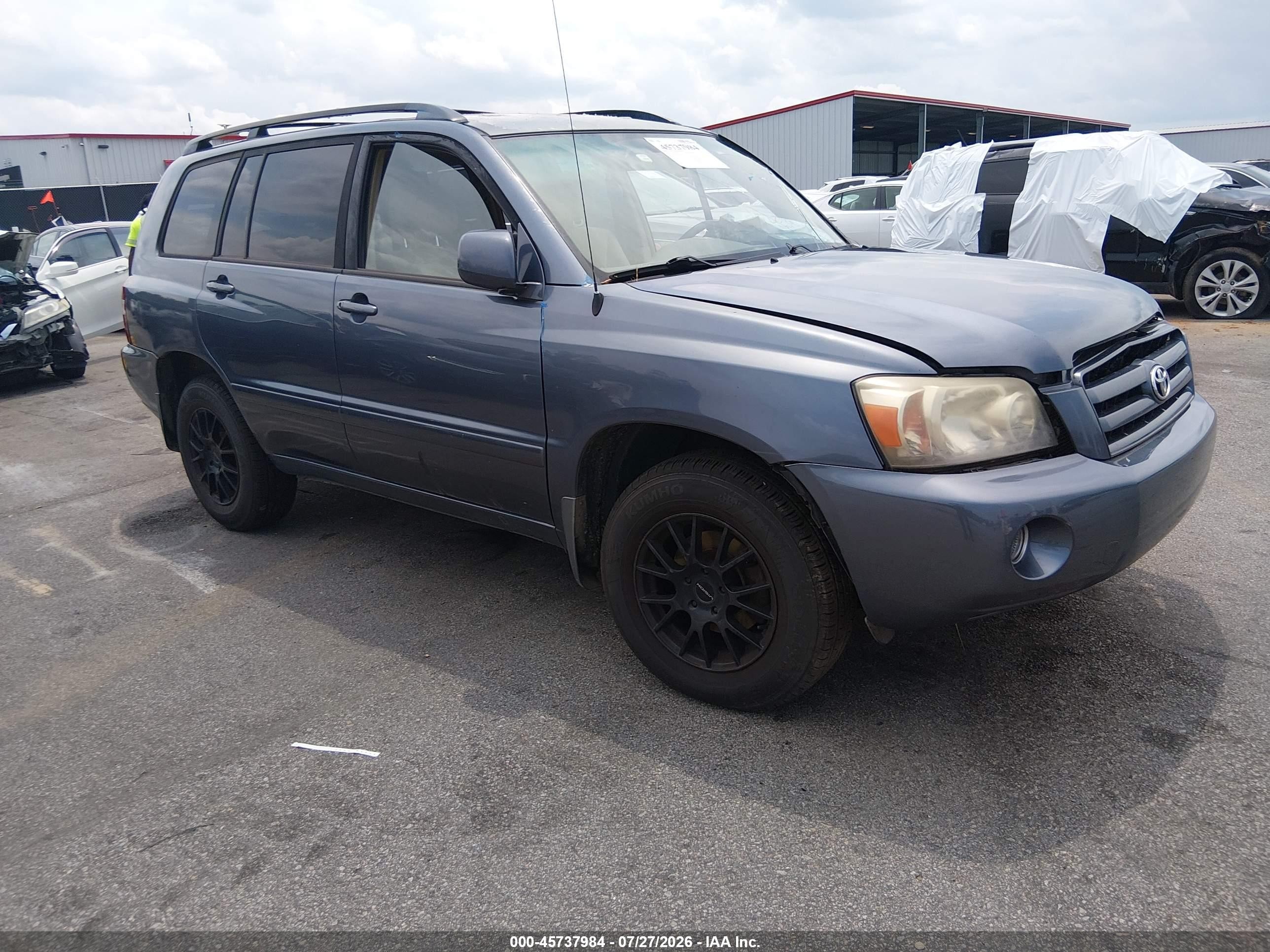 2006 Toyota Highlander V6 Blue vin: JTEGP21A860123613
