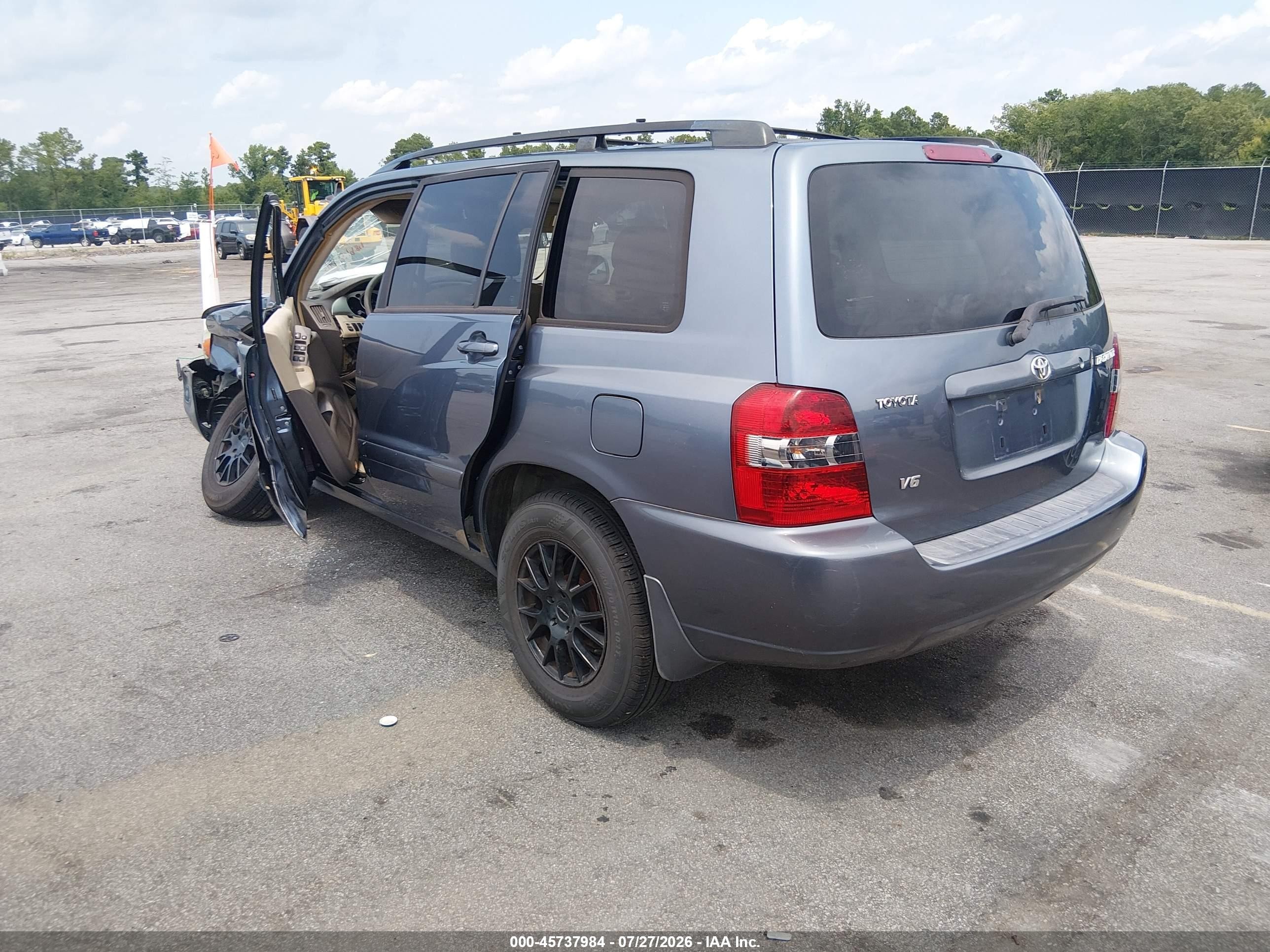2006 Toyota Highlander V6 Blue vin: JTEGP21A860123613