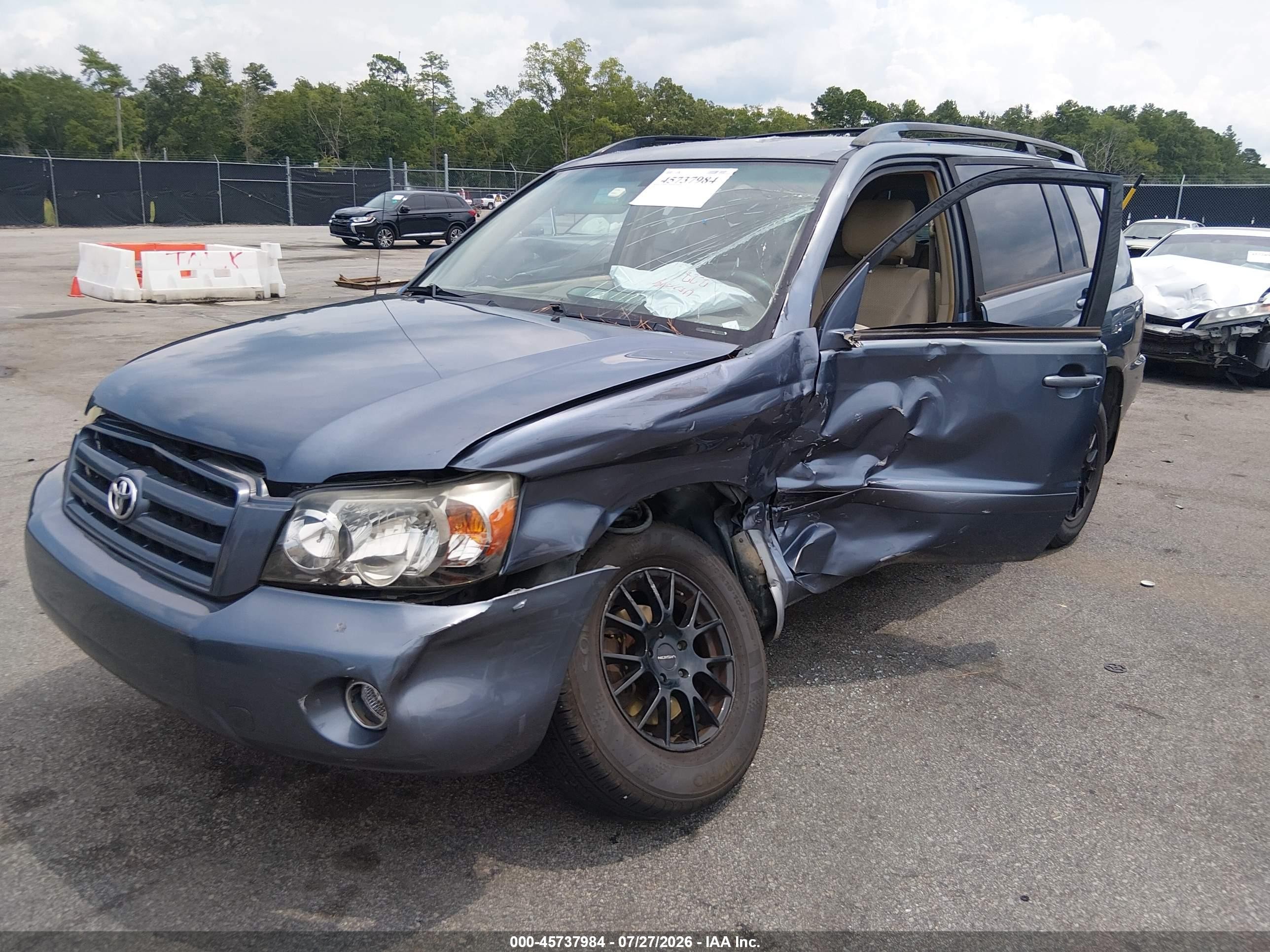 2006 Toyota Highlander V6 Blue vin: JTEGP21A860123613