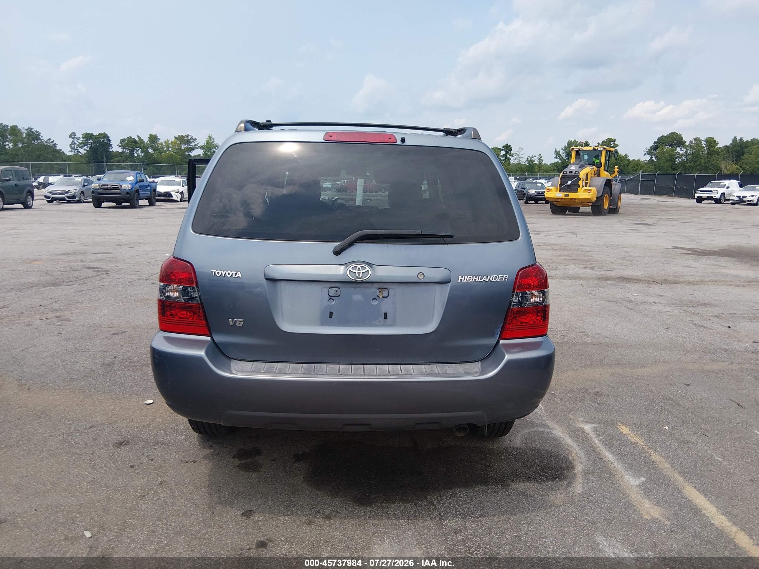 2006 Toyota Highlander V6 Blue vin: JTEGP21A860123613