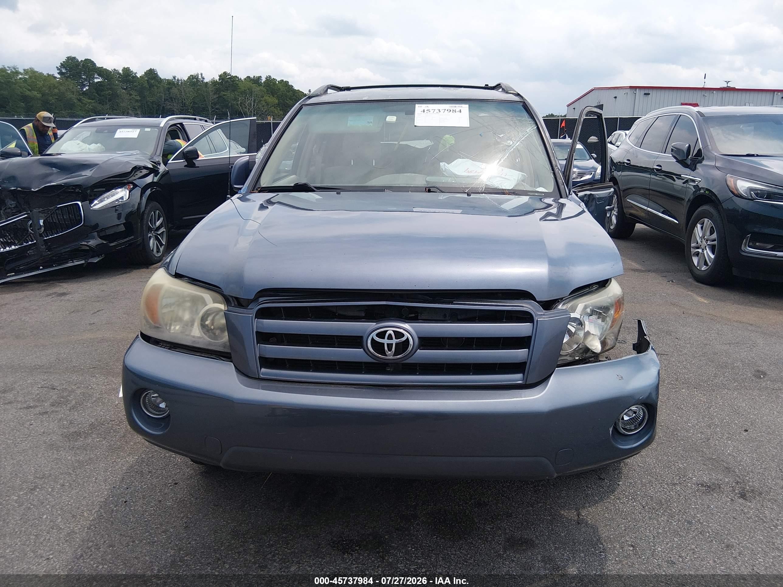 2006 Toyota Highlander V6 Blue vin: JTEGP21A860123613