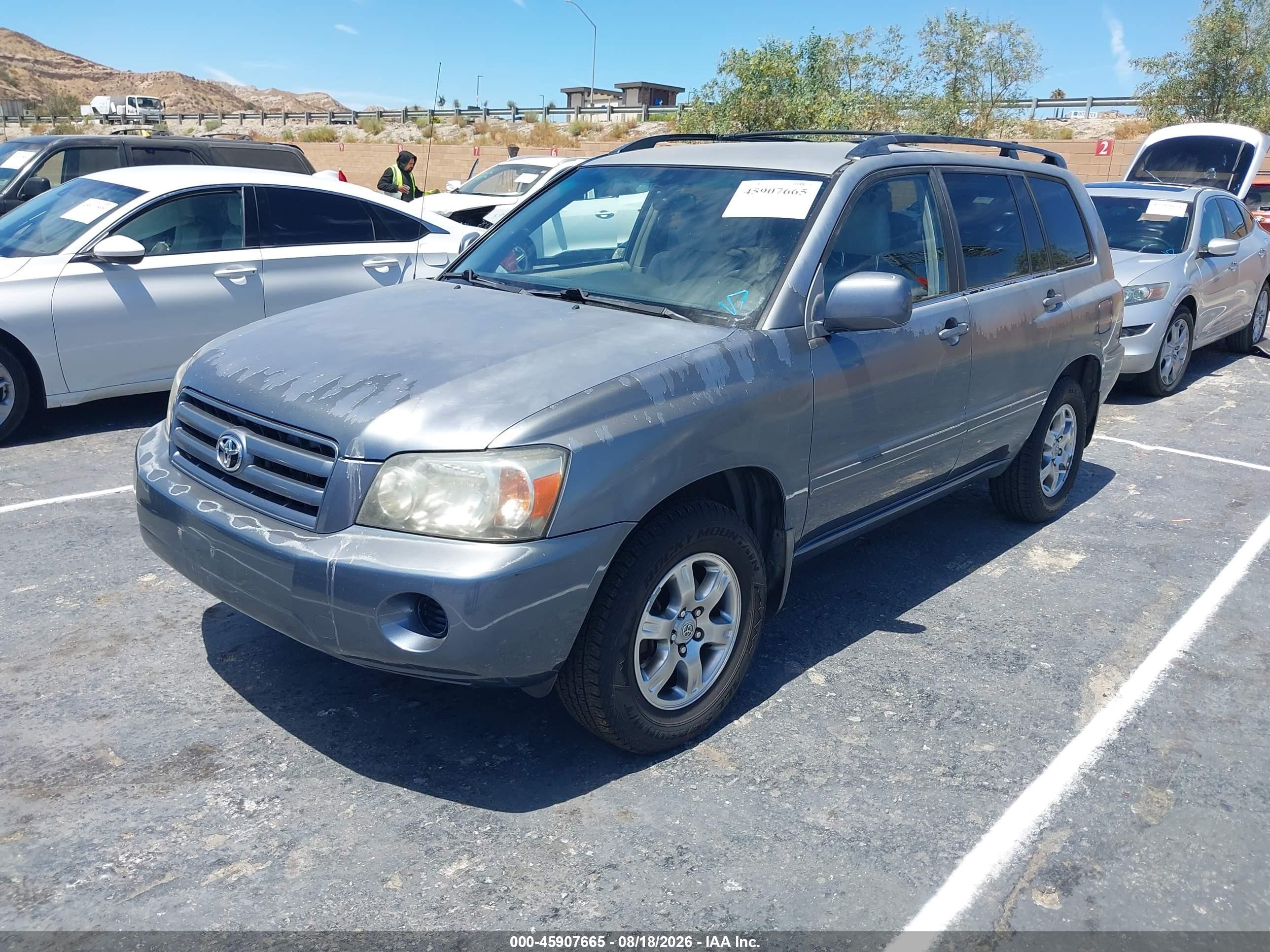 2006 Toyota Highlander V6 Silver vin: JTEGP21A960094039