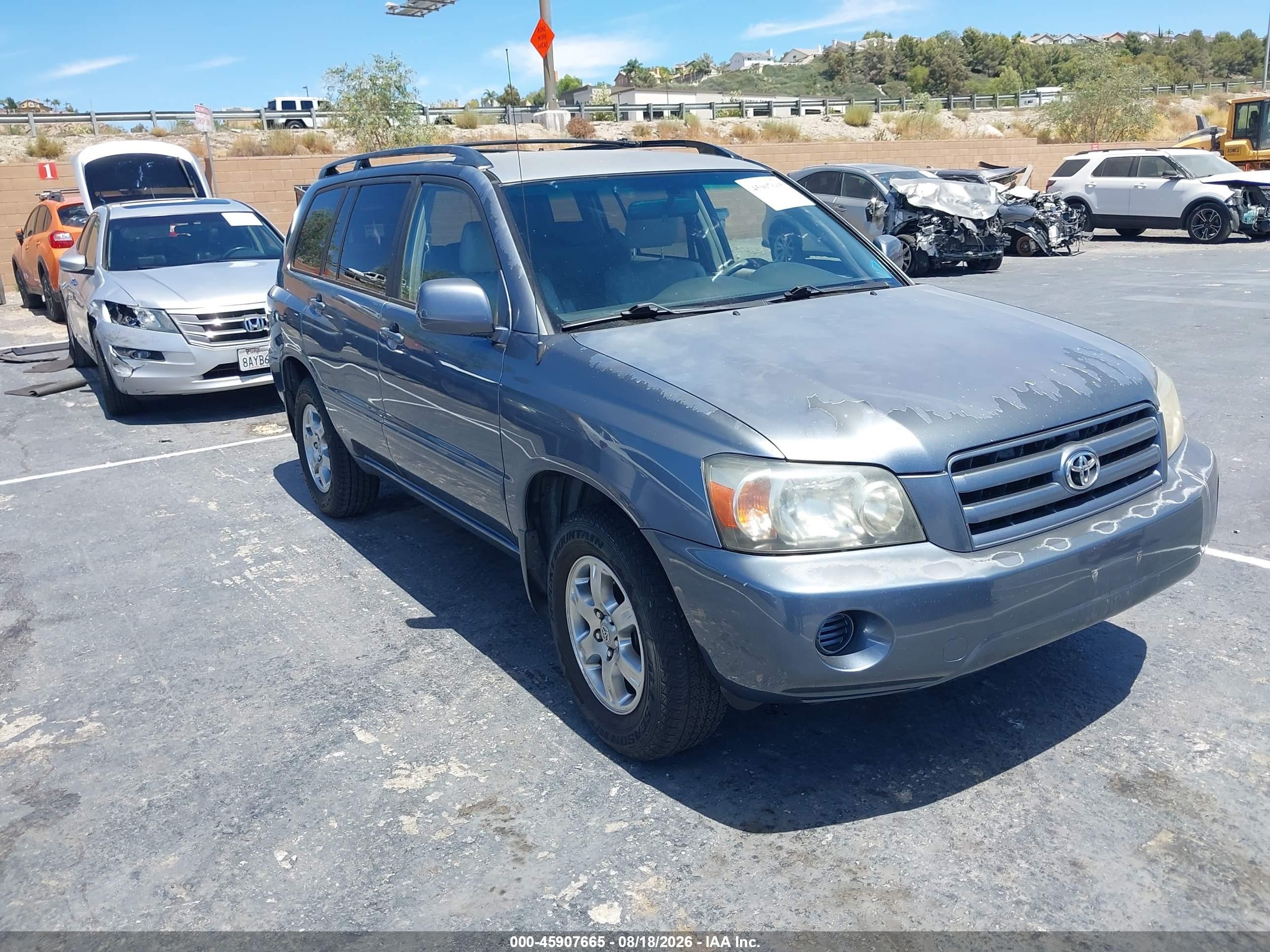 2006 Toyota Highlander V6 Silver vin: JTEGP21A960094039