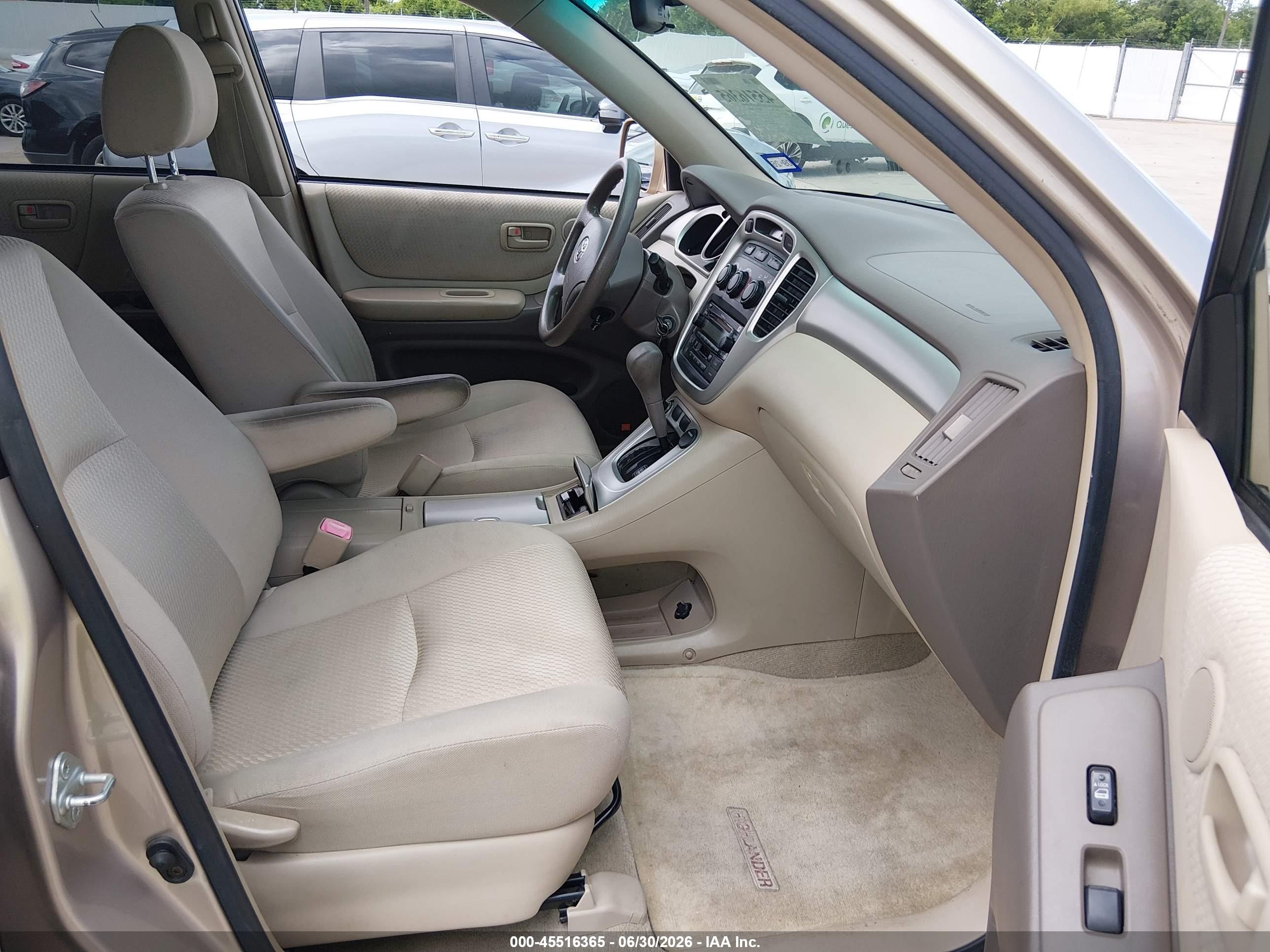 2006 Toyota Highlander V6 Gold vin: JTEGP21A960113656