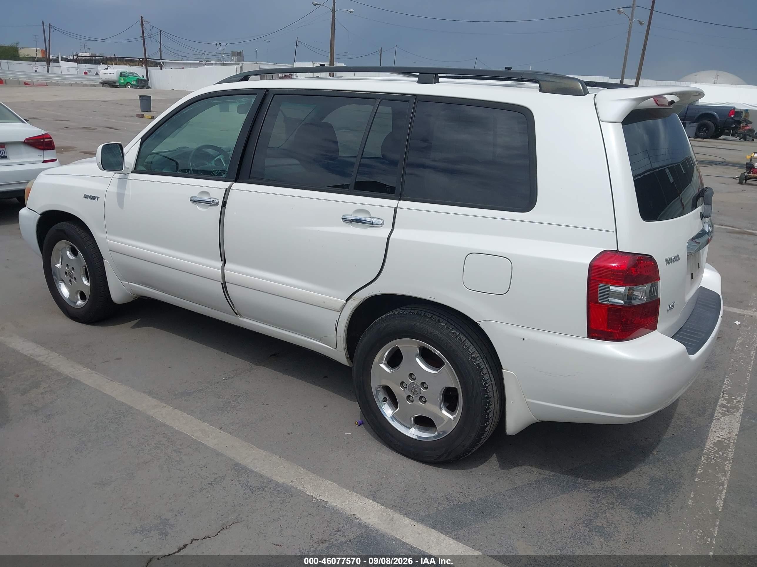 2007 Toyota Highlander Sport V6 White vin: JTEGP21A970135786