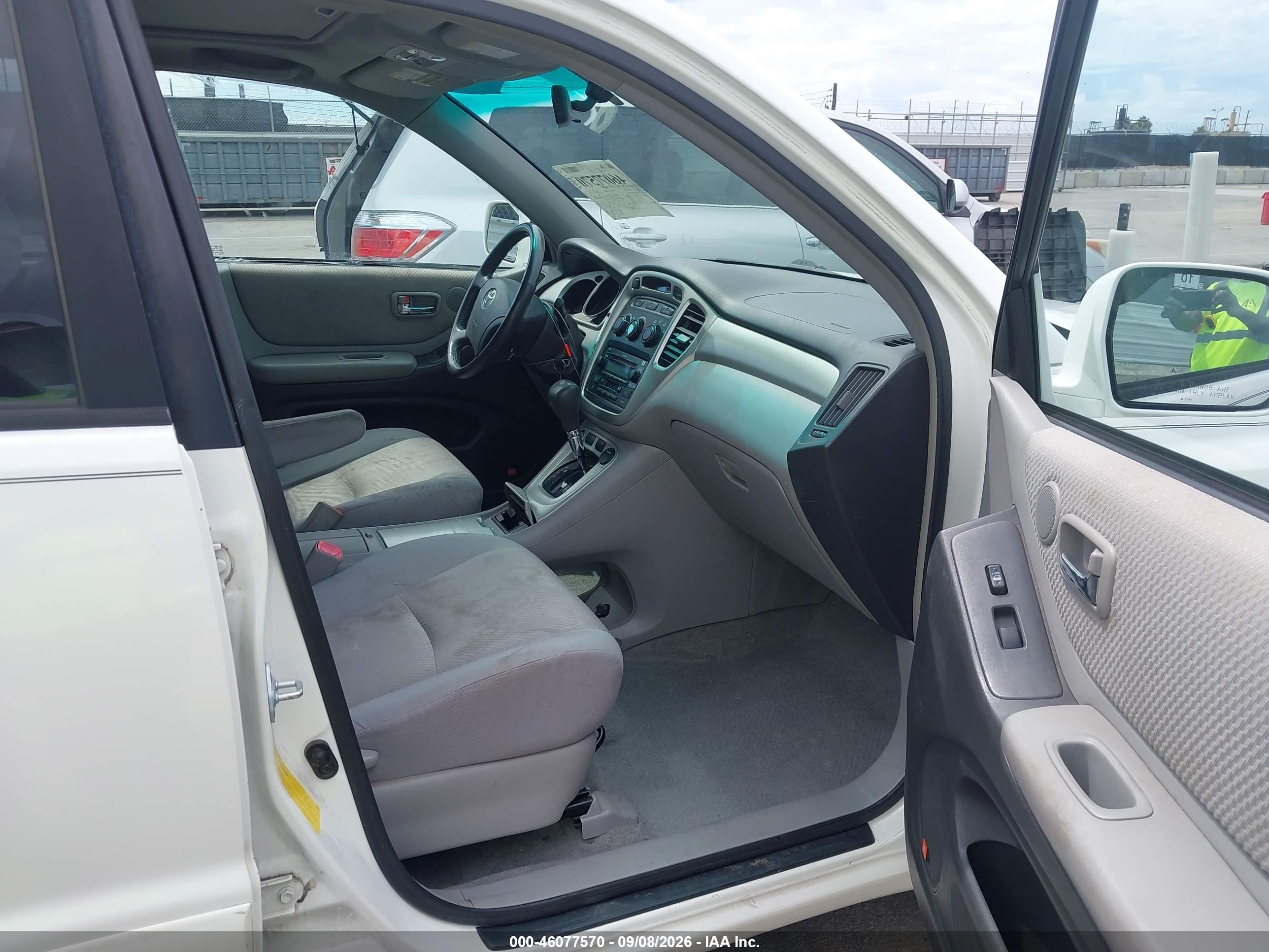 2007 Toyota Highlander Sport V6 White vin: JTEGP21A970135786