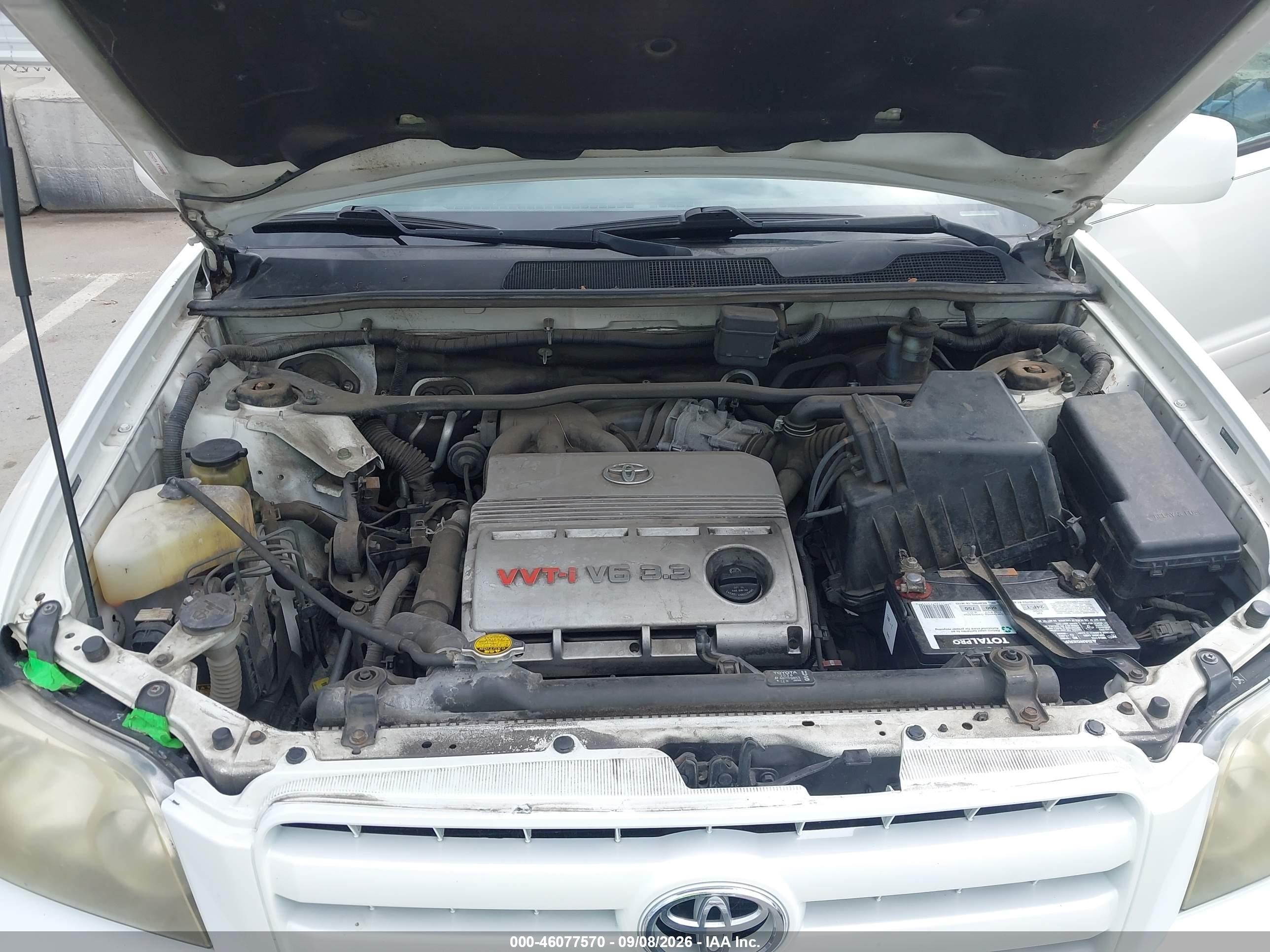 2007 Toyota Highlander Sport V6 White vin: JTEGP21A970135786