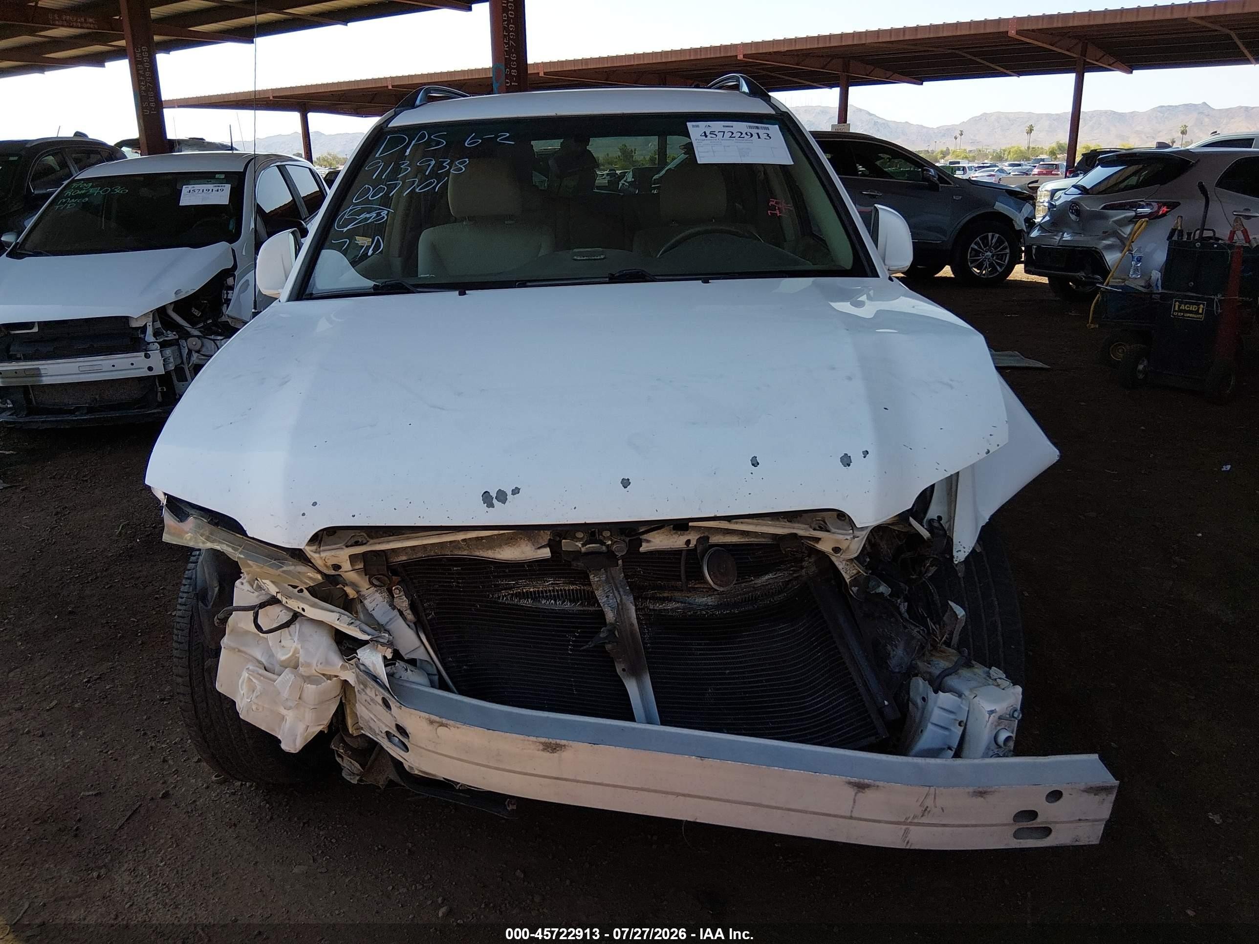 2004 Toyota Highlander V6 White vin: JTEGP21AX40007701