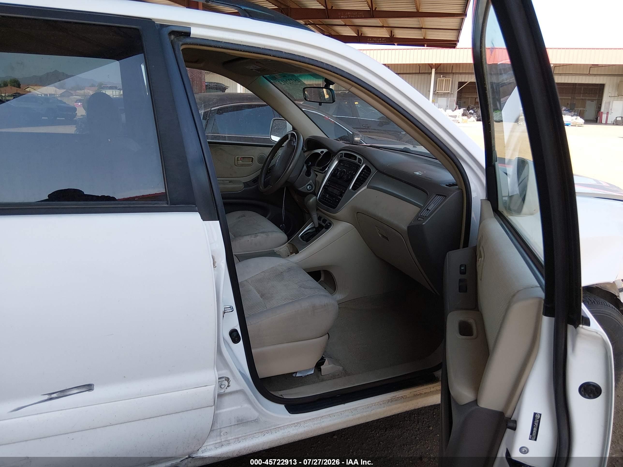 2004 Toyota Highlander V6 White vin: JTEGP21AX40007701