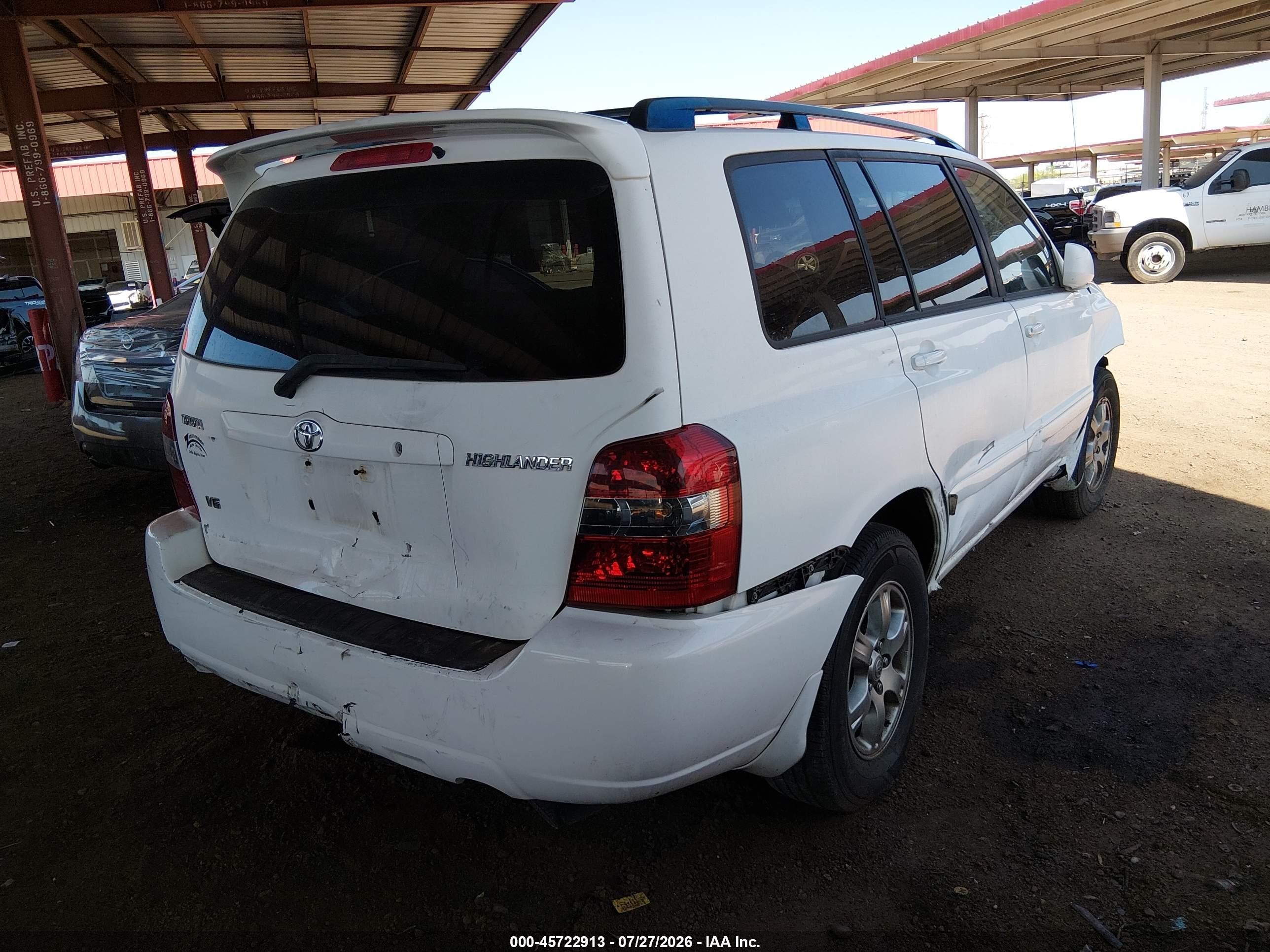2004 Toyota Highlander V6 White vin: JTEGP21AX40007701