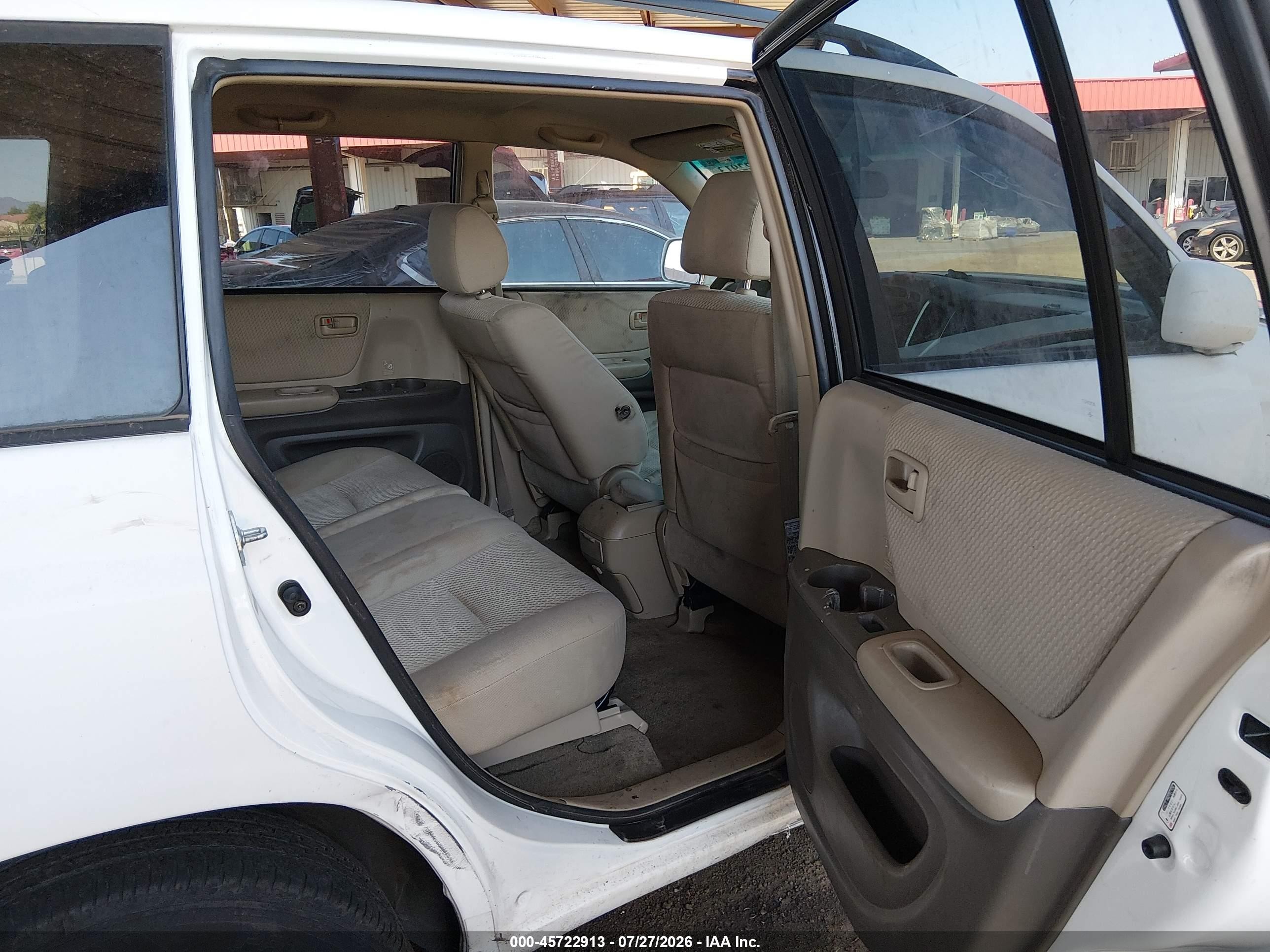 2004 Toyota Highlander V6 White vin: JTEGP21AX40007701