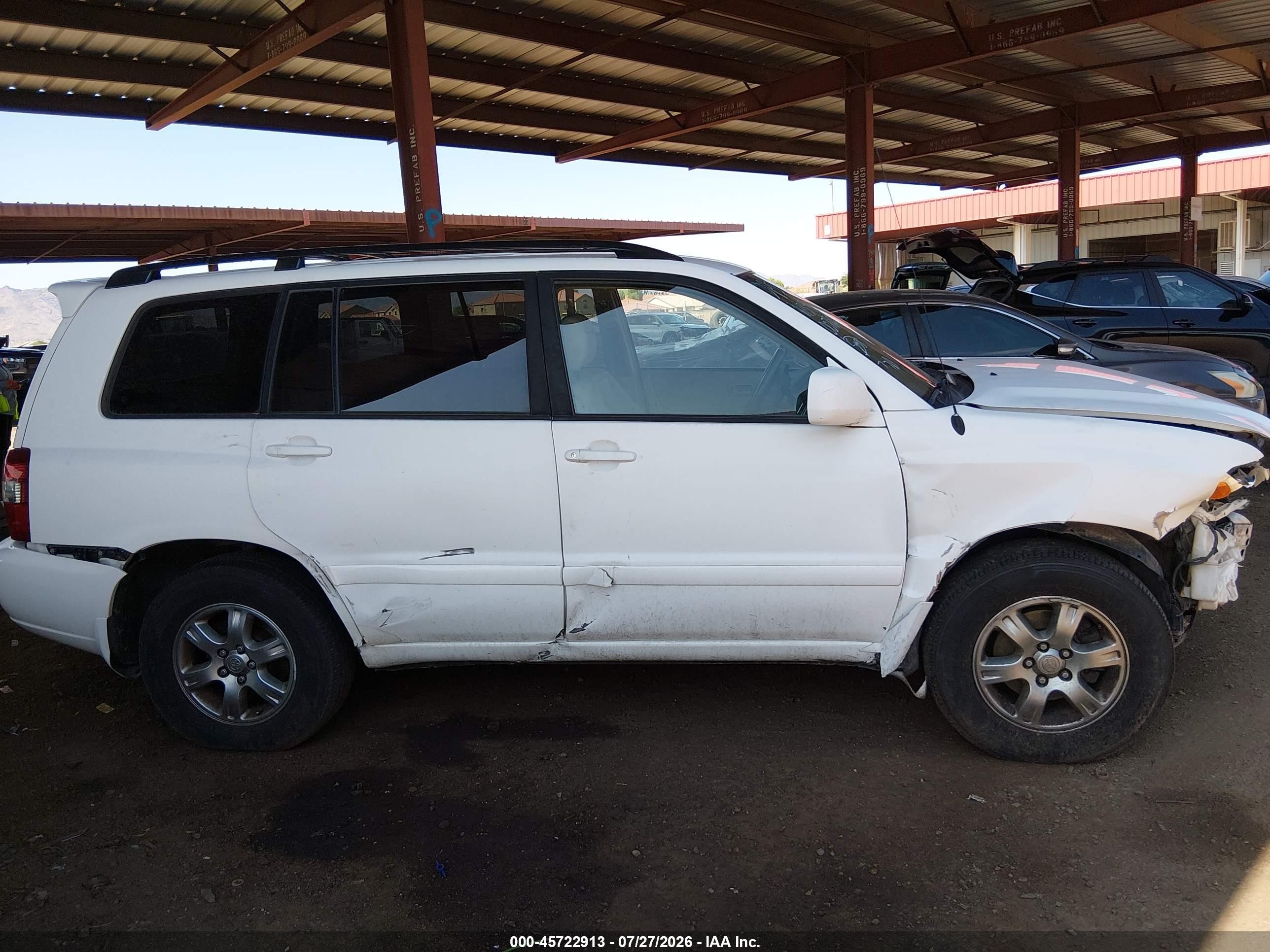 2004 Toyota Highlander V6 White vin: JTEGP21AX40007701