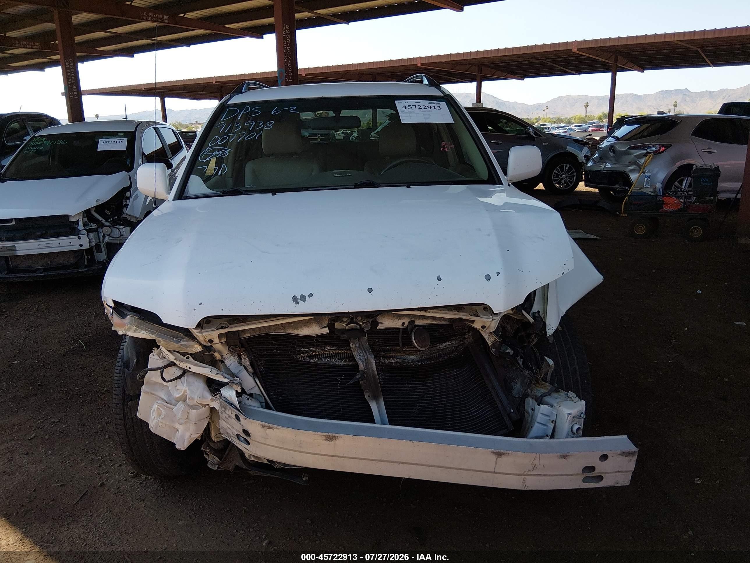 2004 Toyota Highlander V6 White vin: JTEGP21AX40007701