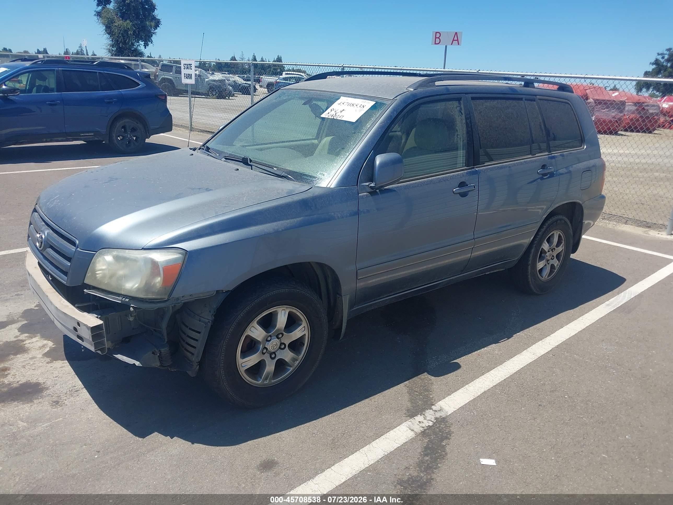 2004 Toyota Highlander V6 Синий vin: JTEGP21AX40033926