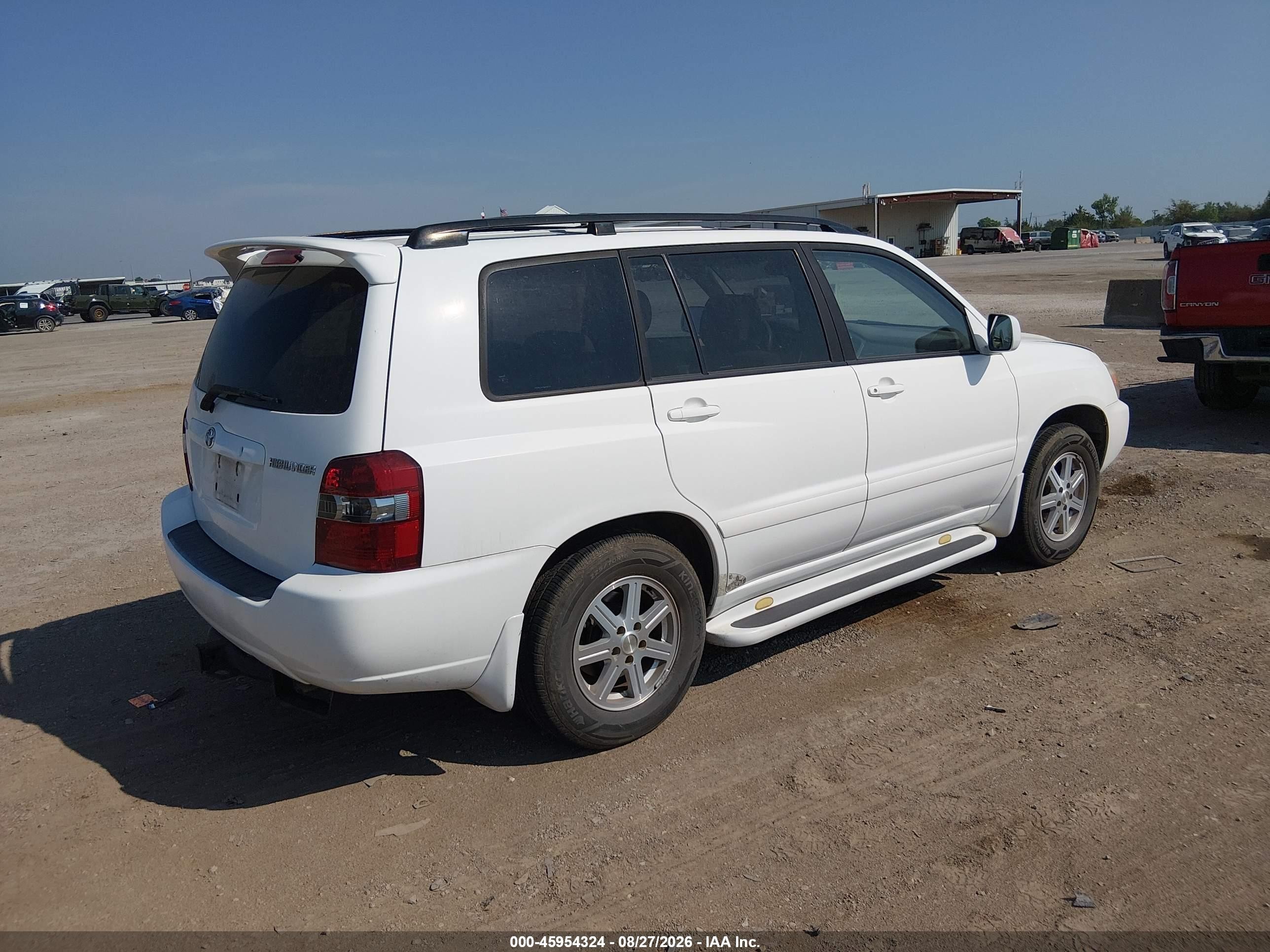 2005 Toyota Highlander V6 White vin: JTEGP21AX50052106