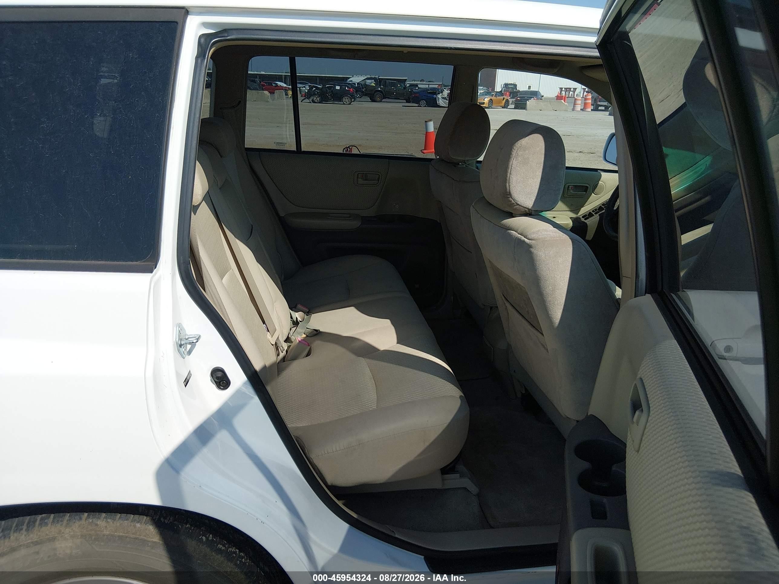 2005 Toyota Highlander V6 White vin: JTEGP21AX50052106