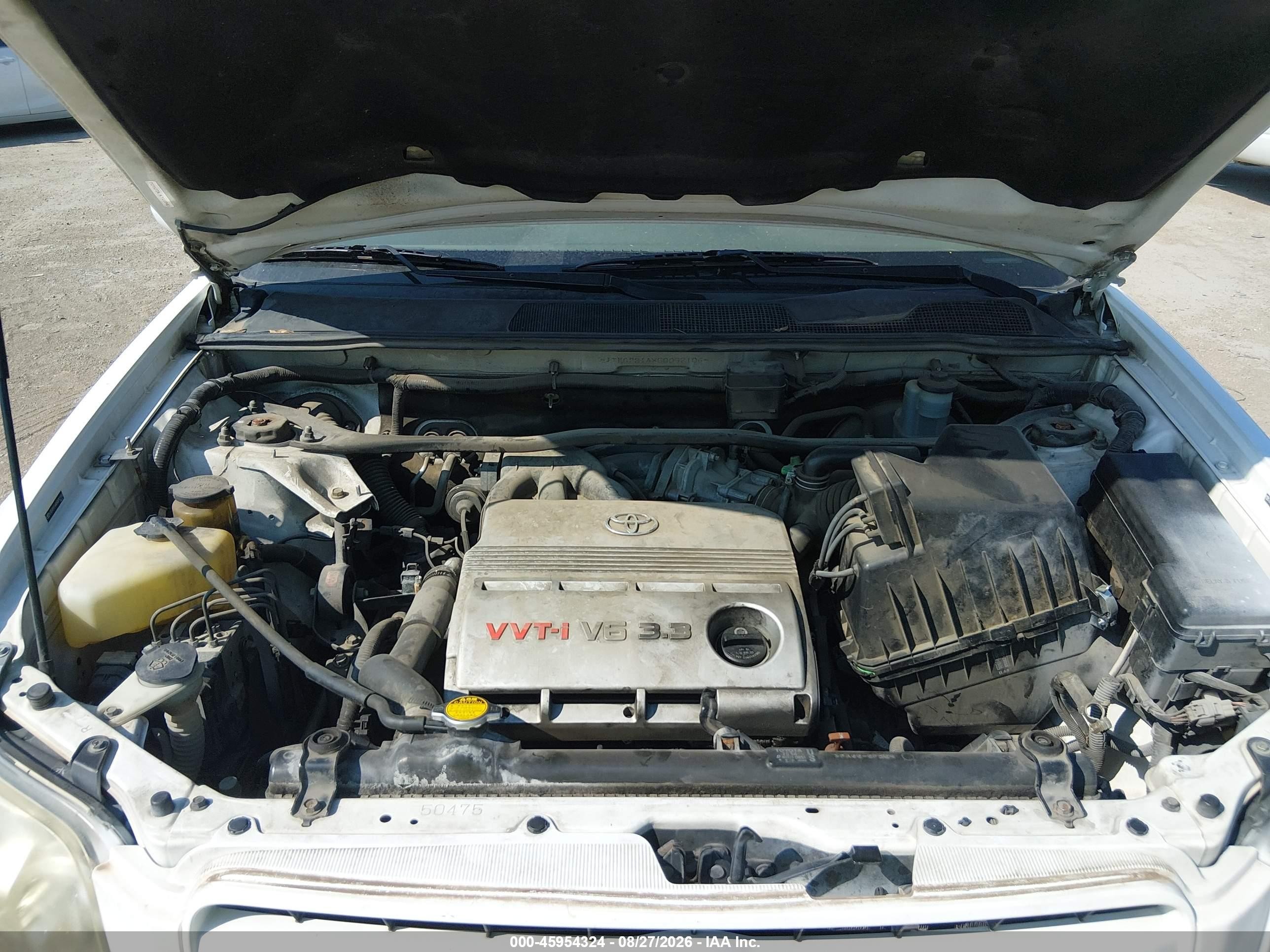 2005 Toyota Highlander V6 White vin: JTEGP21AX50052106