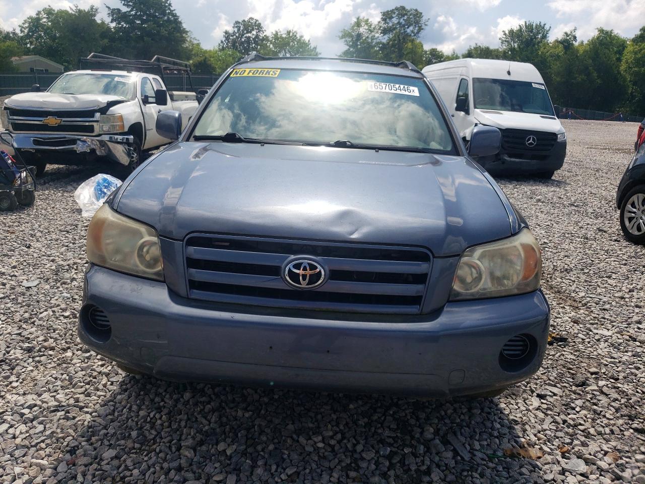 2005 Toyota Highlander Base Blue vin: JTEGP21AX50082688