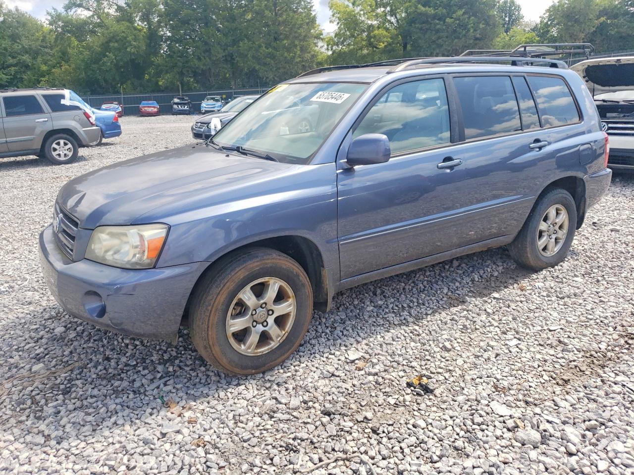 2005 Toyota Highlander Base Blue vin: JTEGP21AX50082688