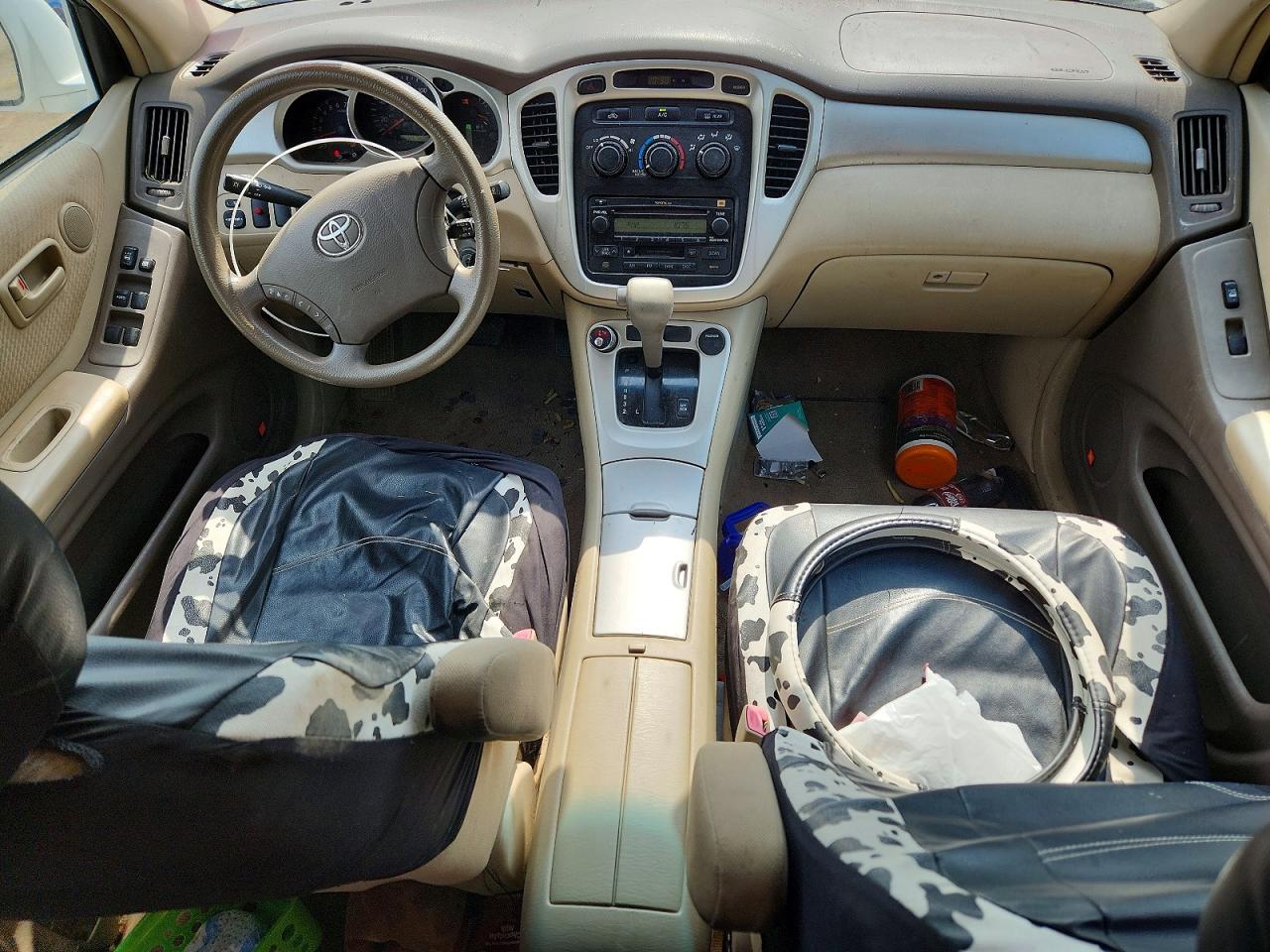 2005 Toyota Highlander Base White vin: JTEGP21AX50083064
