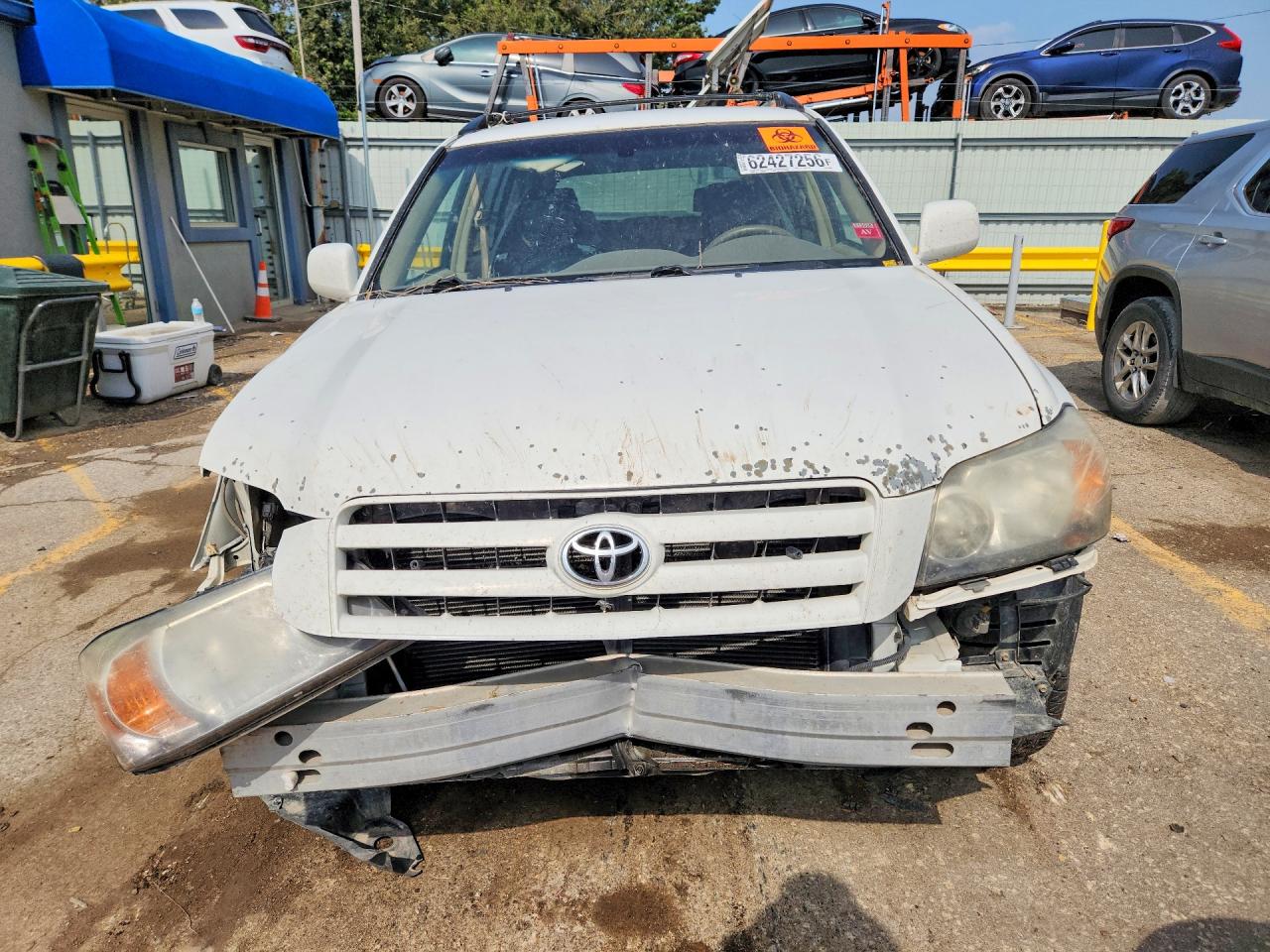 2005 Toyota Highlander Base White vin: JTEGP21AX50083064